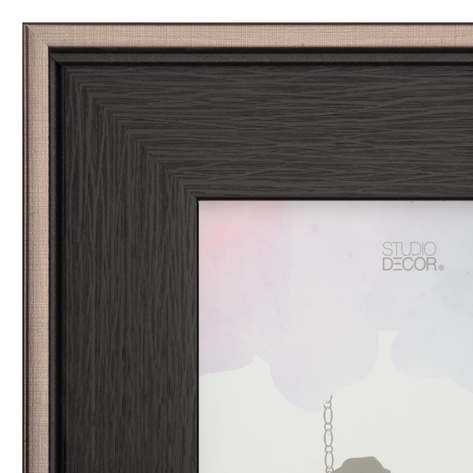Simply Essentials™ 4" x 6" Black with Bronze Edges Frame by Studio Décor®