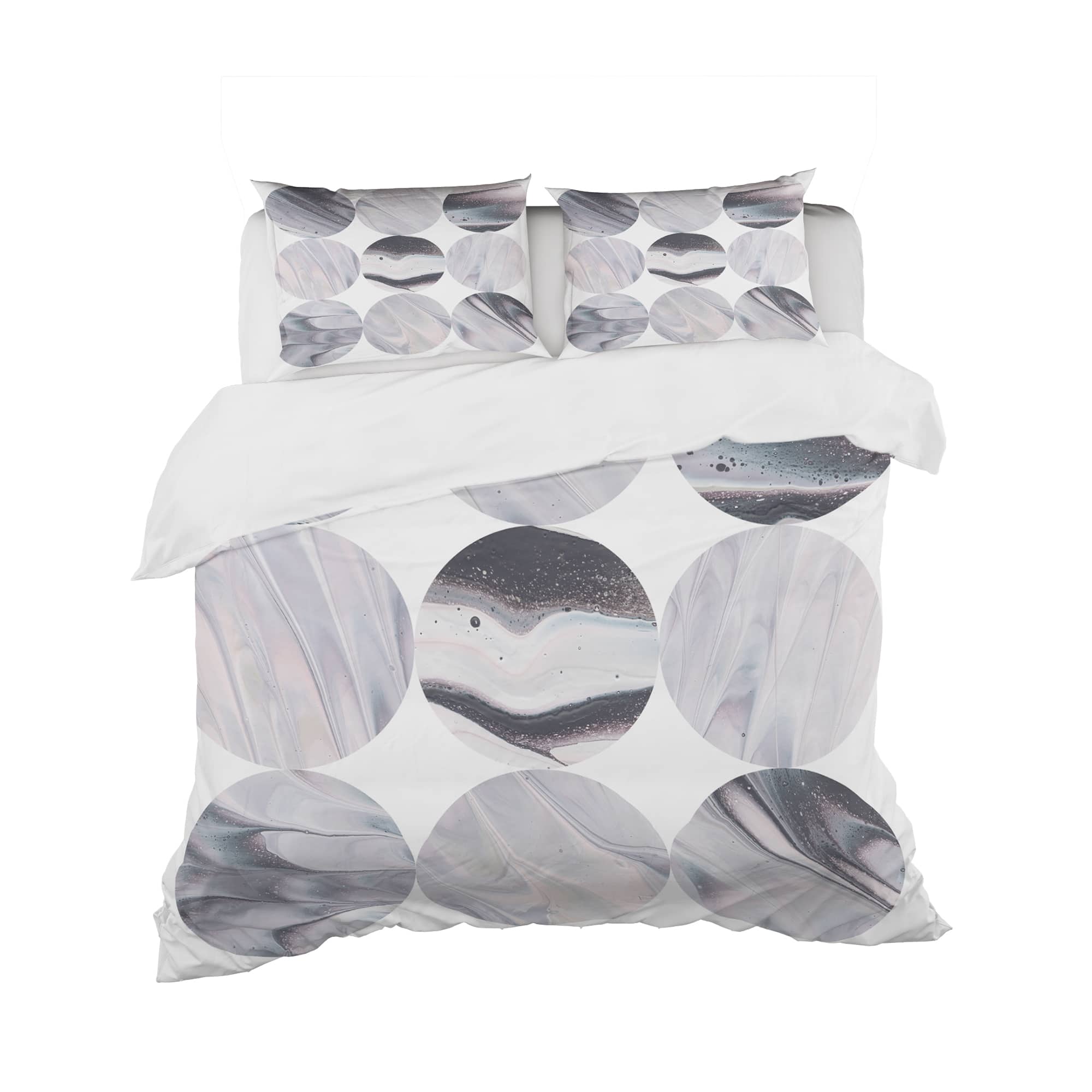 Designart 'Circle Marble III' Geometric Bedding Set