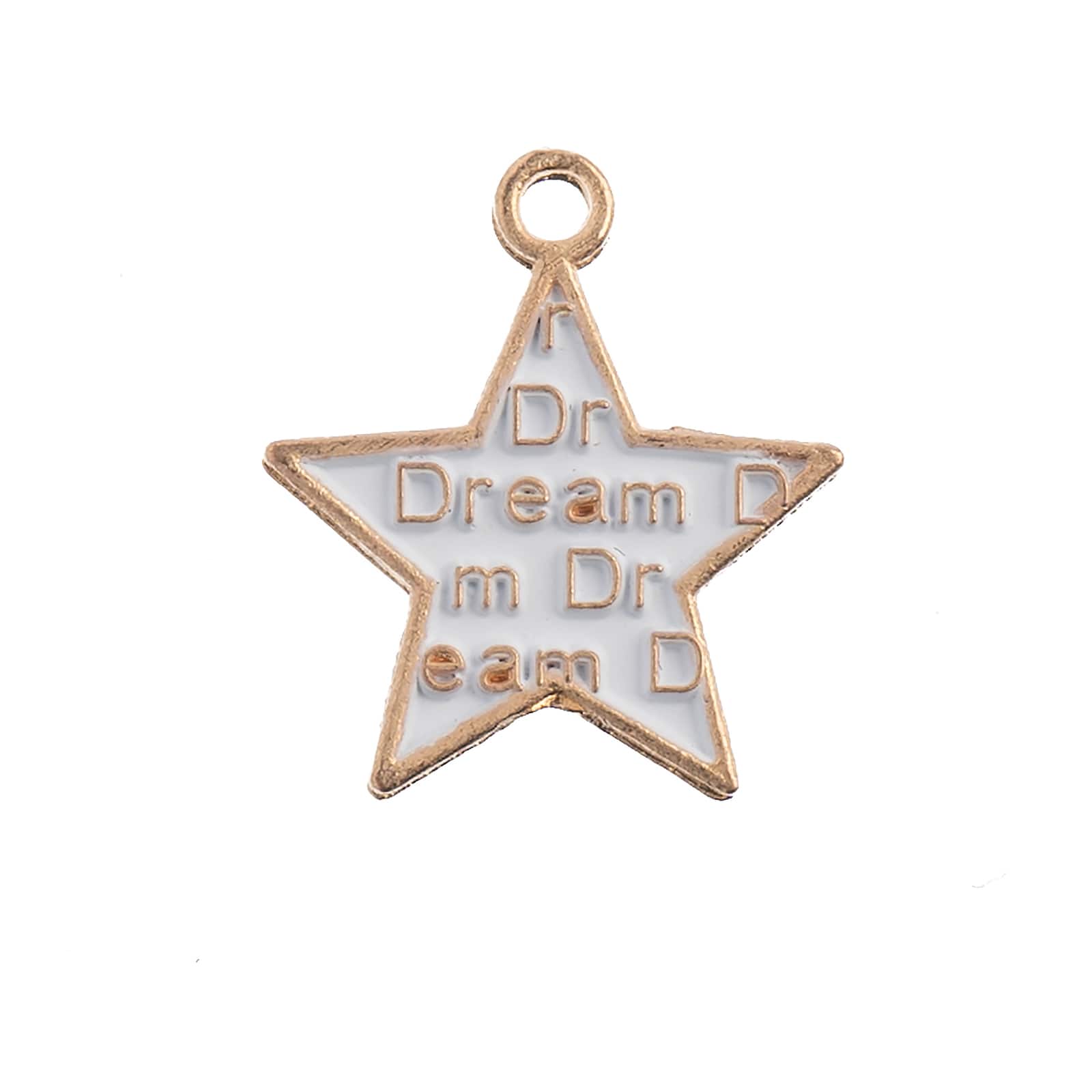 John Bead Sweet & Petite White Star with Words Charms, 10ct.