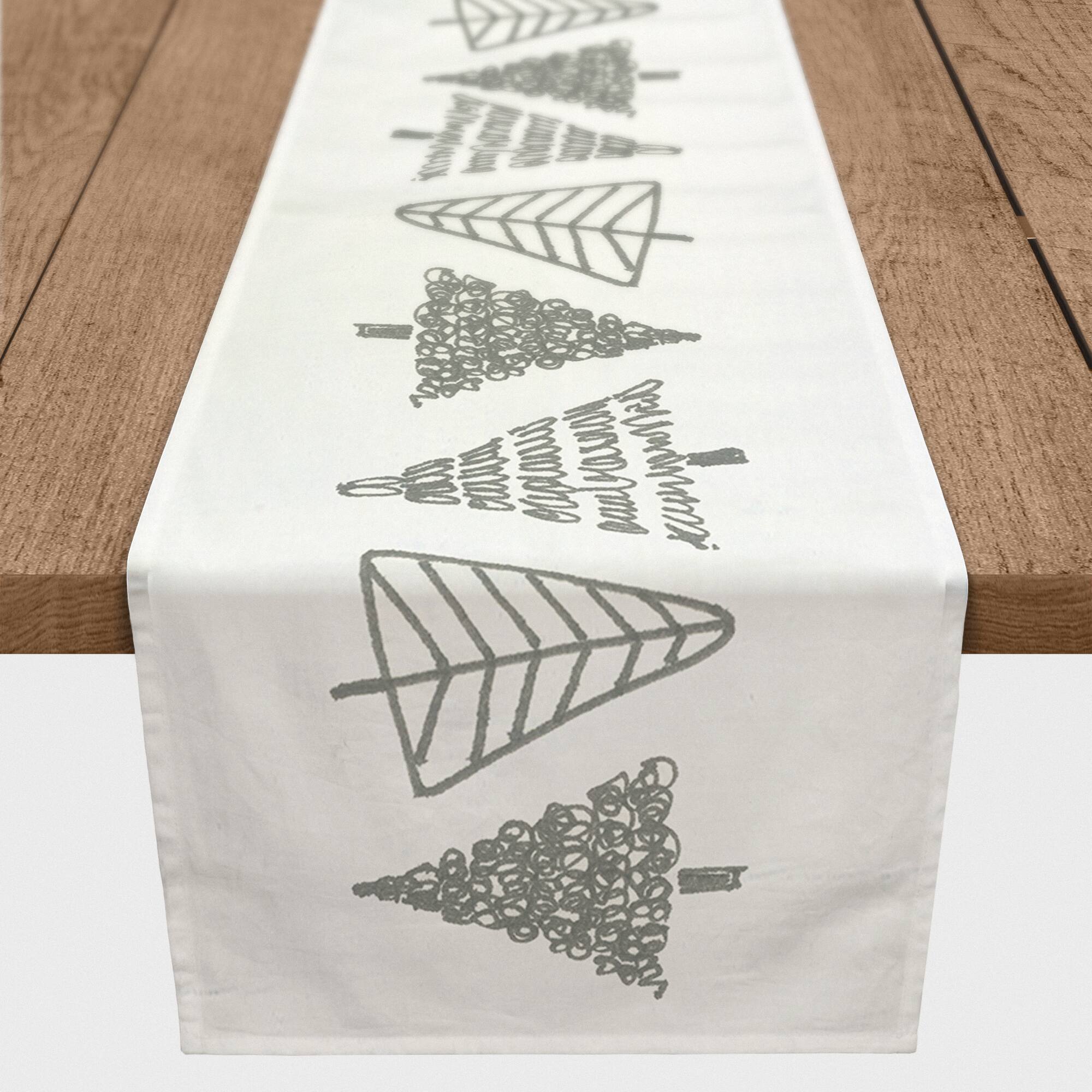 Tree Doodle 16" x 90" Cotton Twill Runner