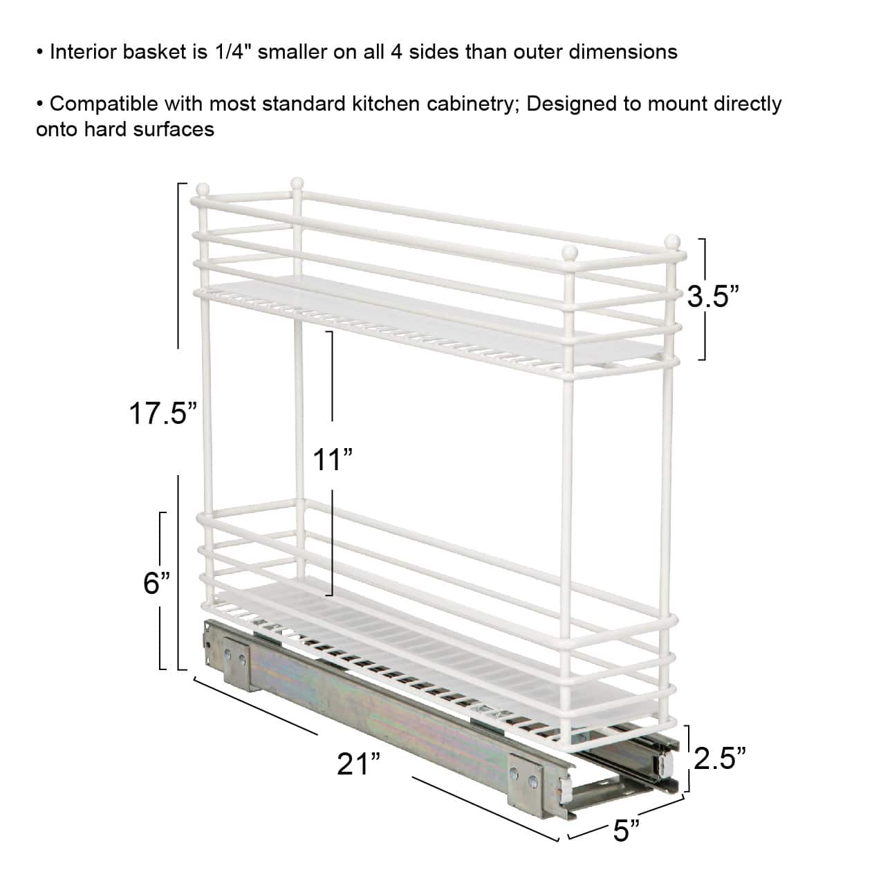 Household Essentials Glidez Narrow Cabinet Organizer