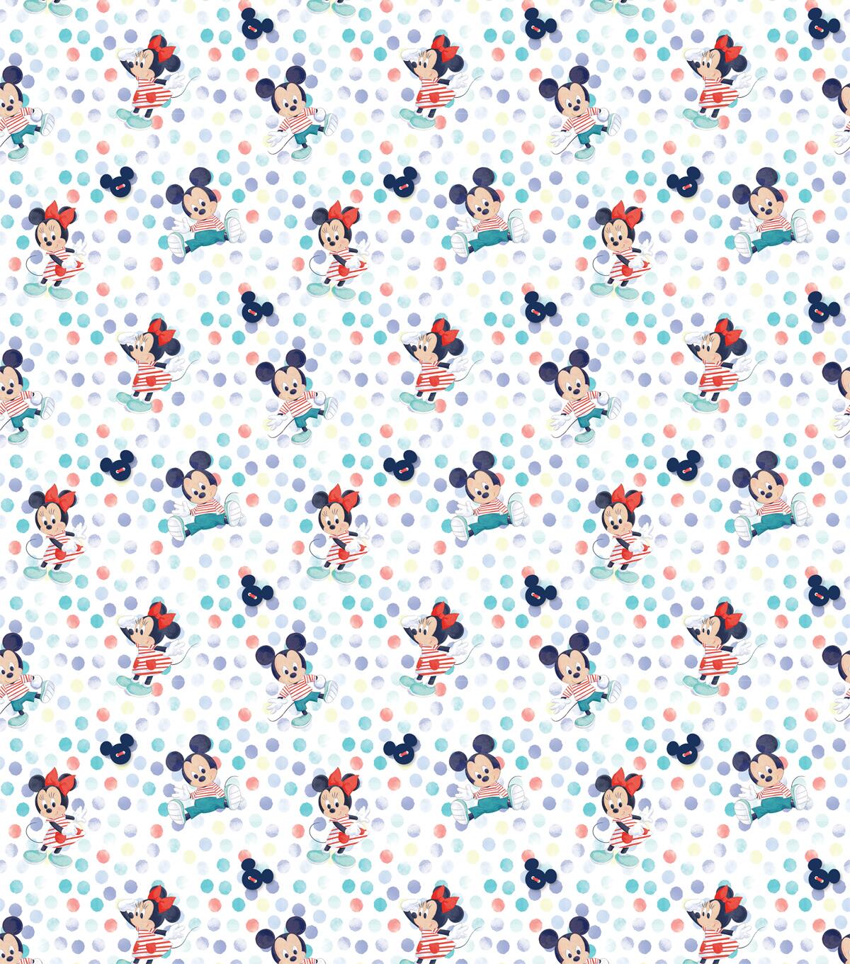 Disney® Mickey & Minnie Polka Dot Cotton Fabric