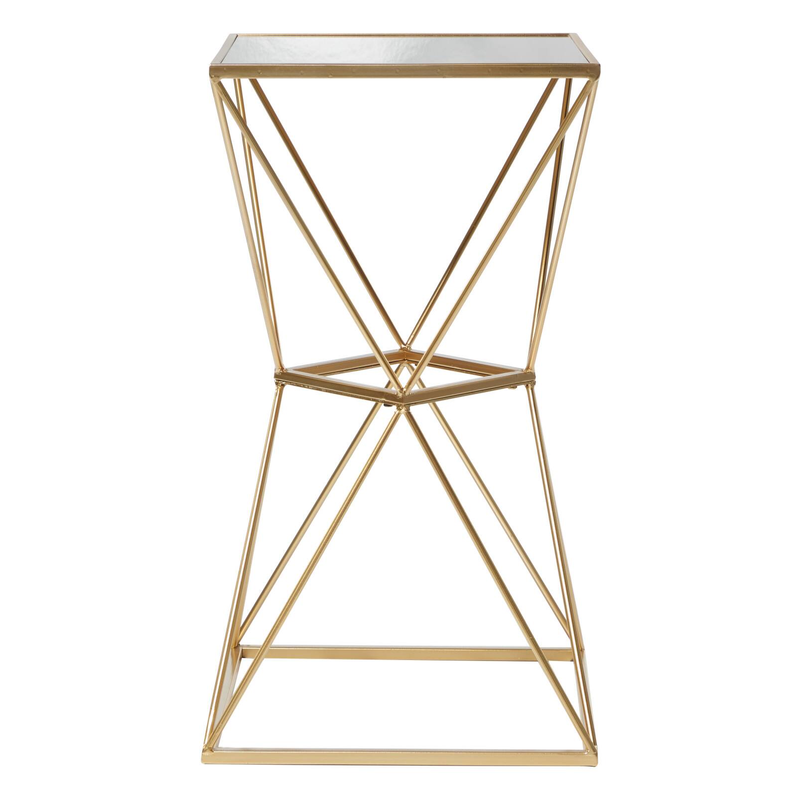 16" Glam Metal Accent Table