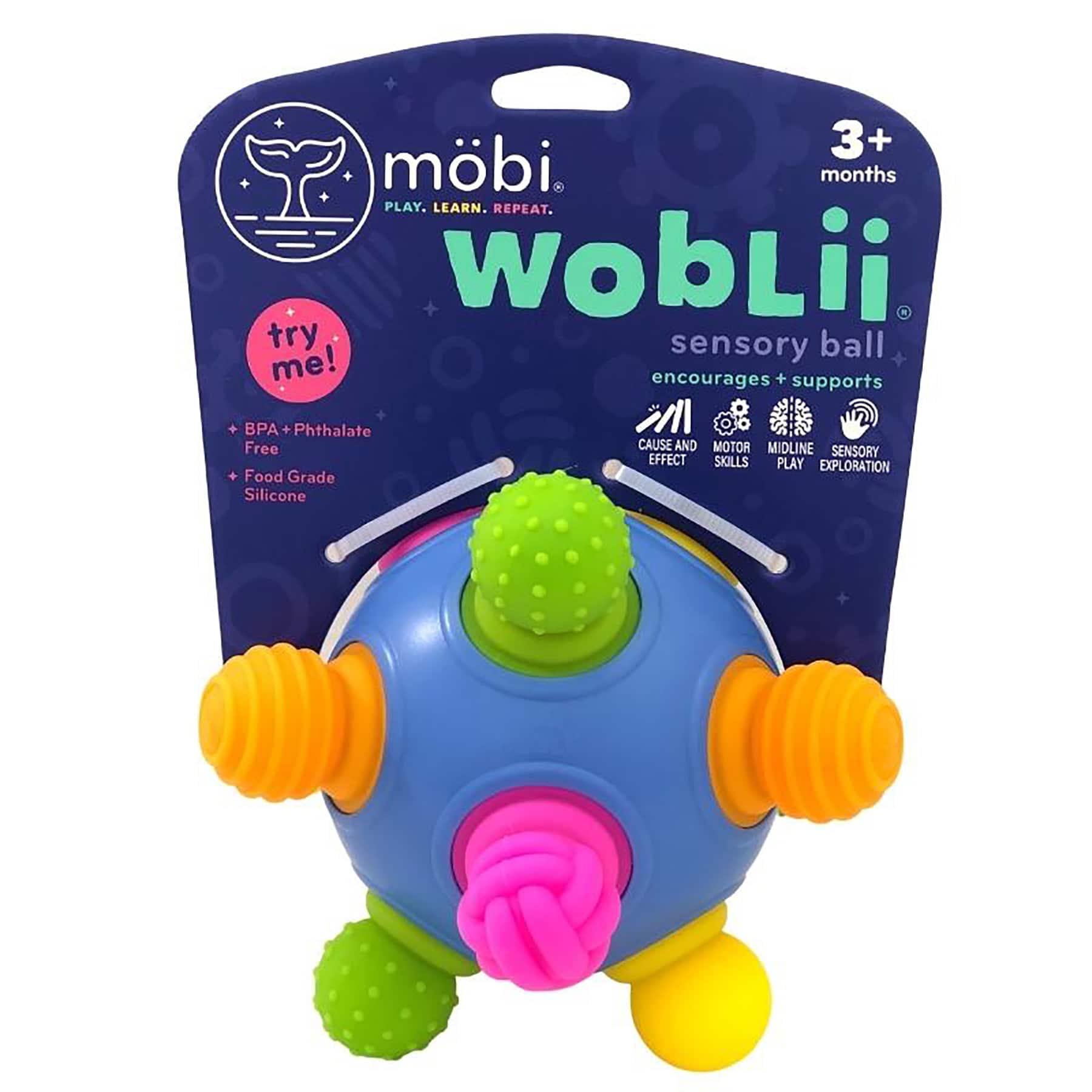 Mobi Woblii® 4.5" Multicolor Sensory Ball