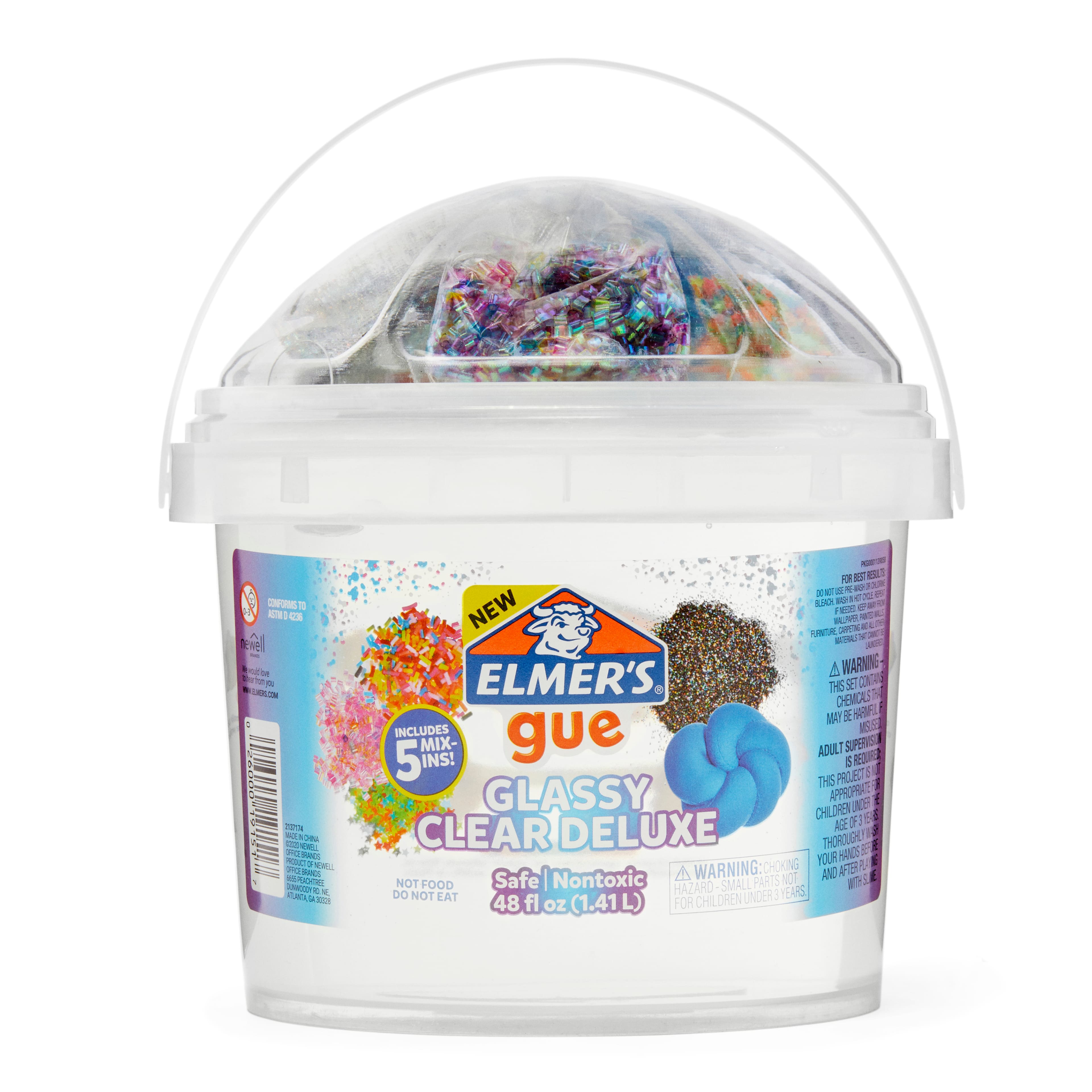 6 Pack: Elmer's® Gue Glassy Clear Deluxe Premade Slime with Mix-Ins