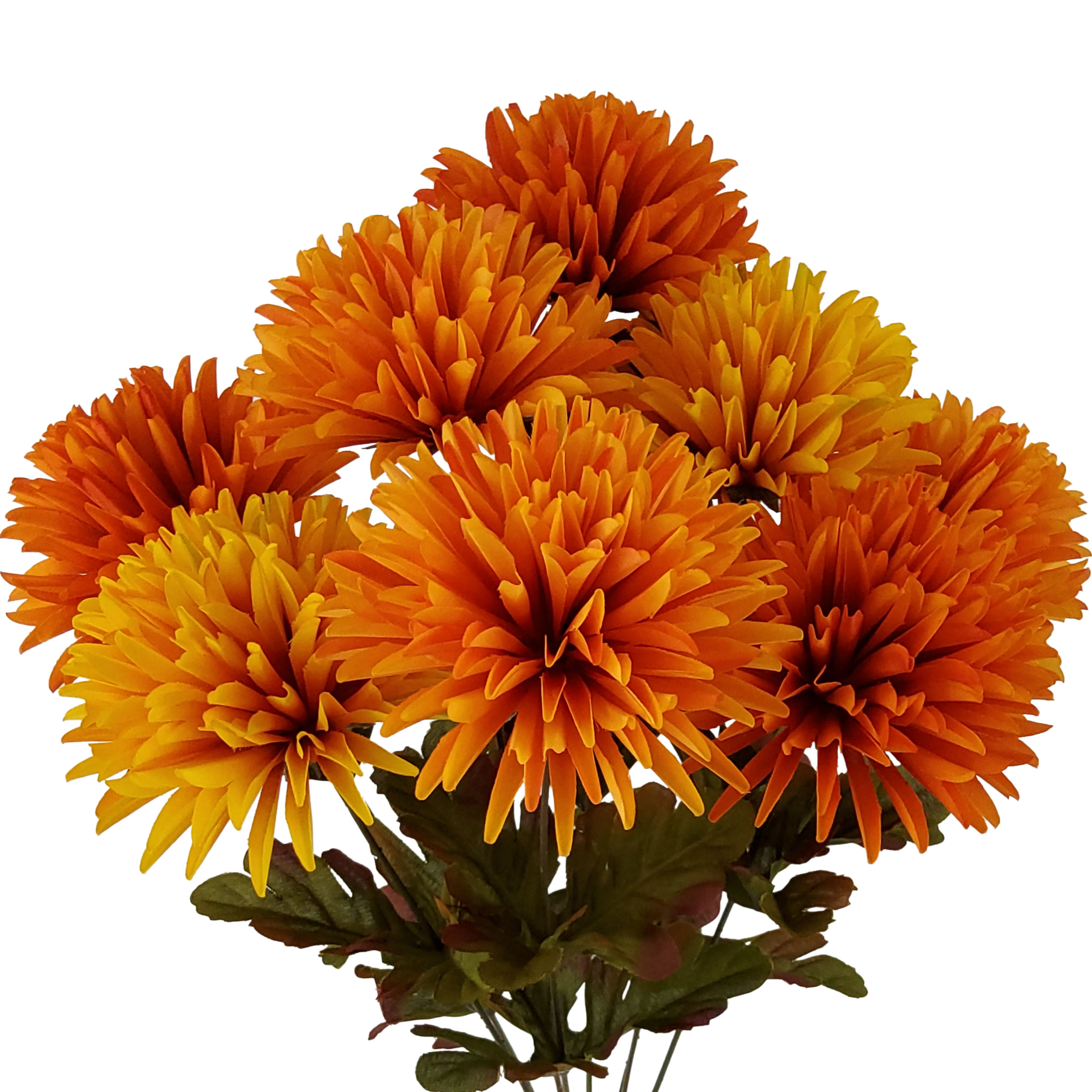 17" Yellow & Orange Mum Bush by Ashland®