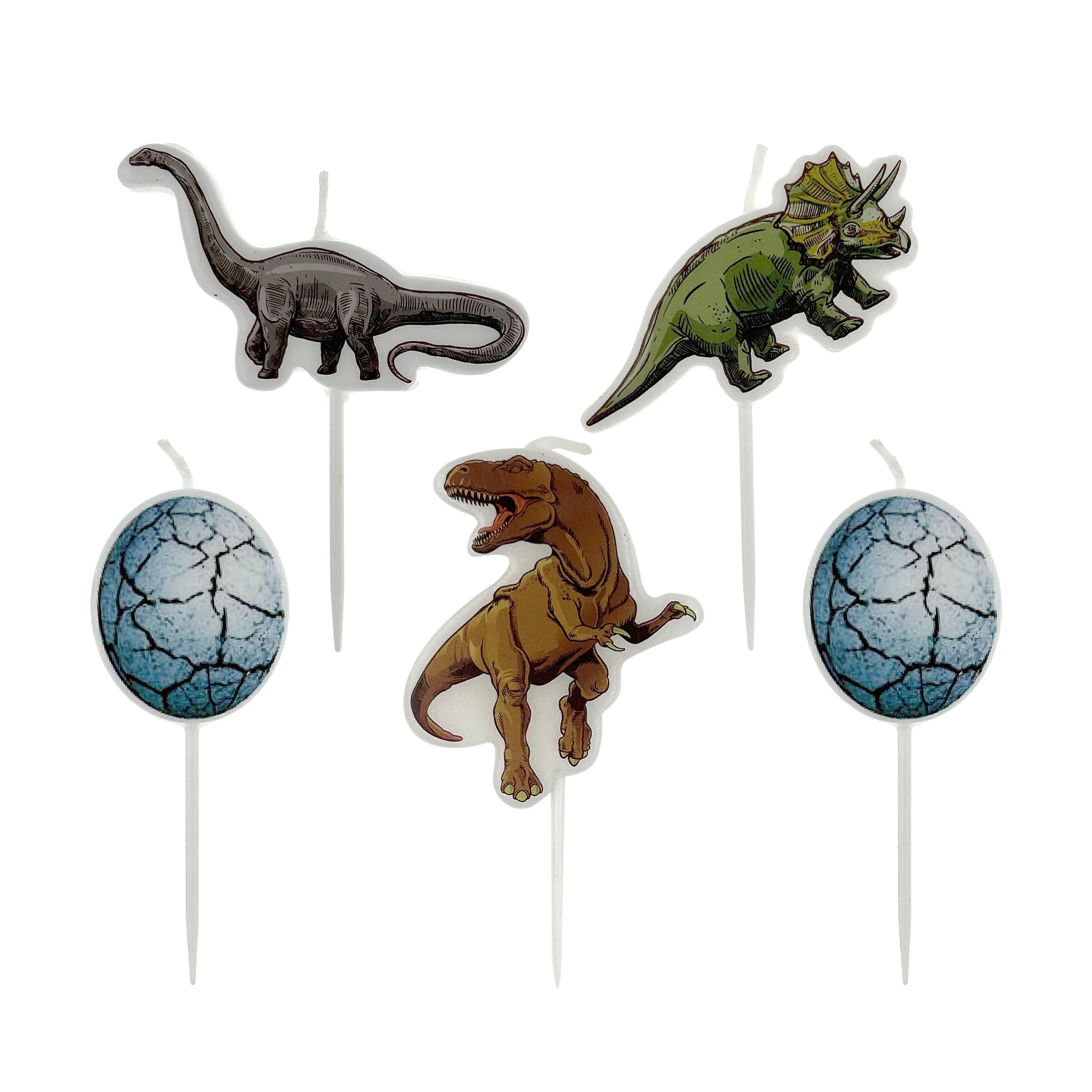 Ensemble de bougies à thème de dinosaures de Celebrate It