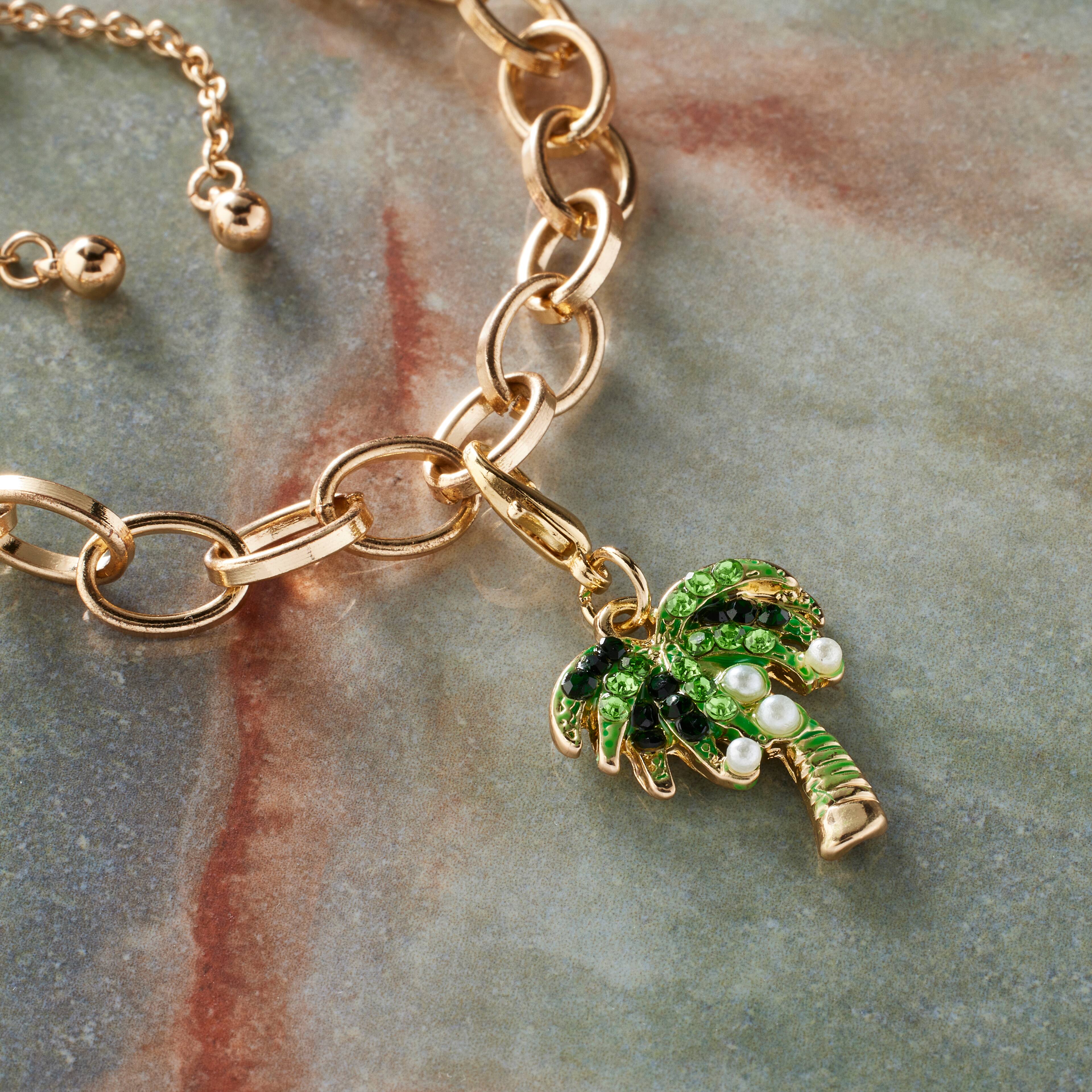 12 Pack: Palm Tree Charm by Bead Landing™