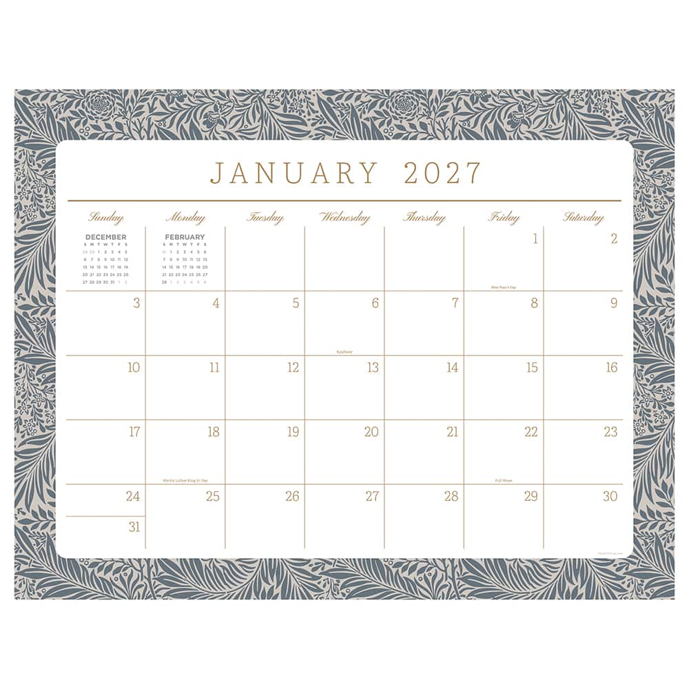 2027 Artisan Legacy Large Desk Pad Monthly Blotter Calendar