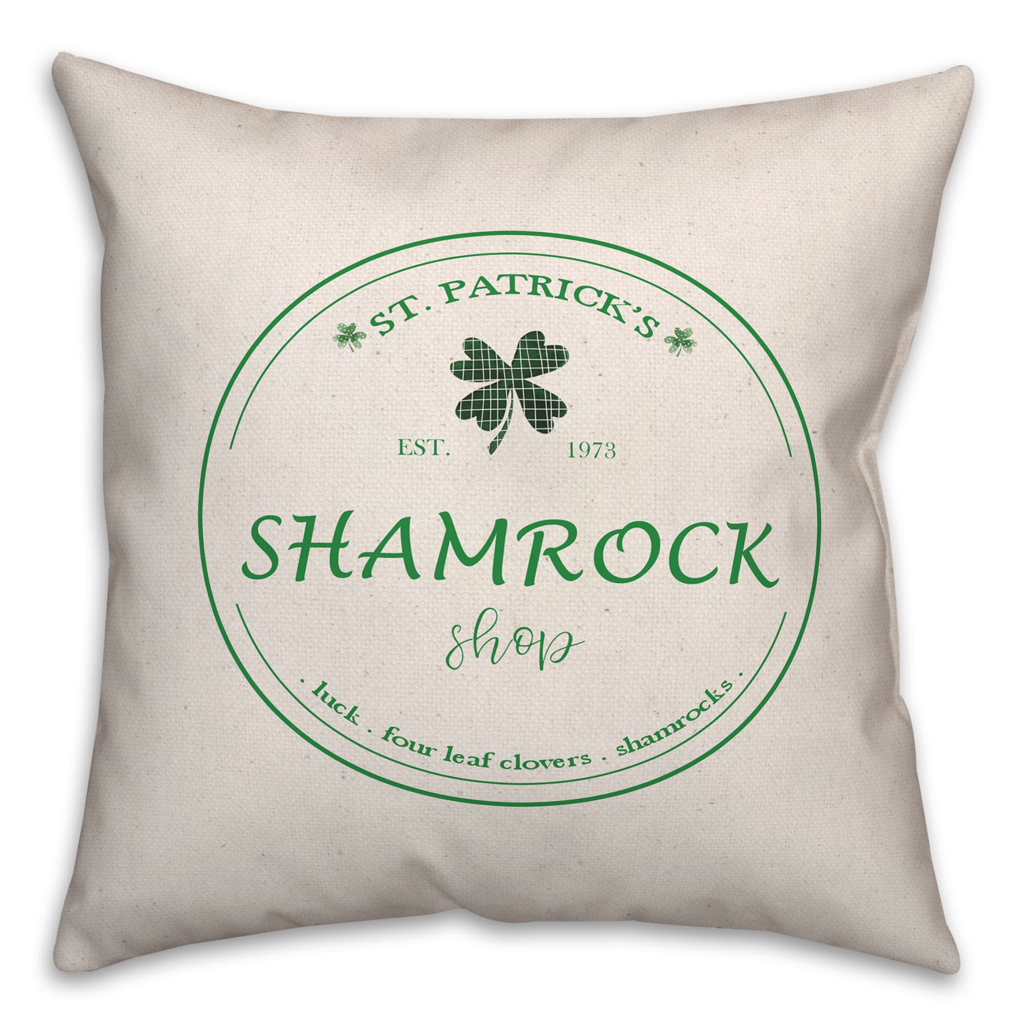 Shamrock Shop 18" x 18" Indoor / Outdoor Pillow