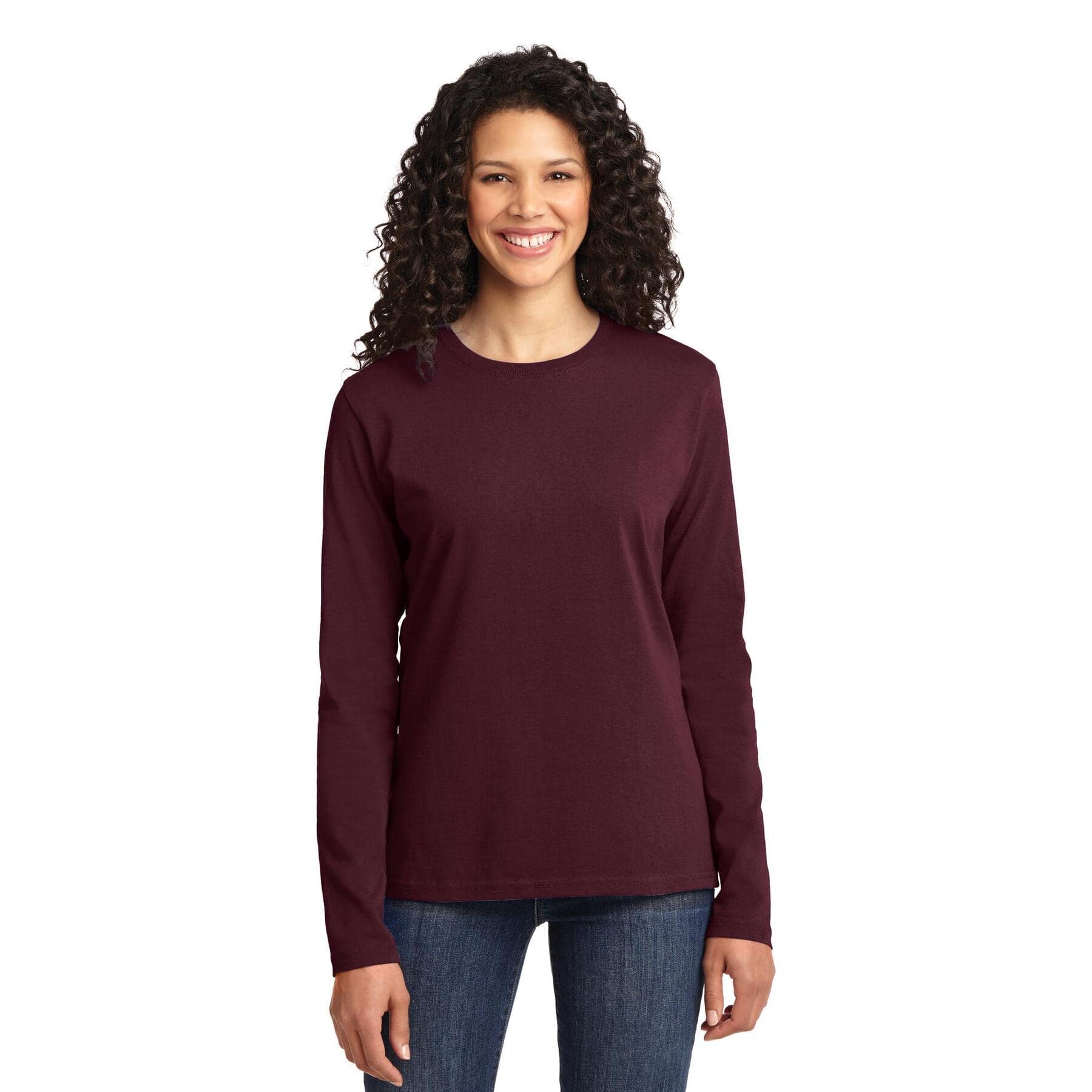 Port & Company® Core Cotton Colors Long Sleeve Ladies T-Shirt