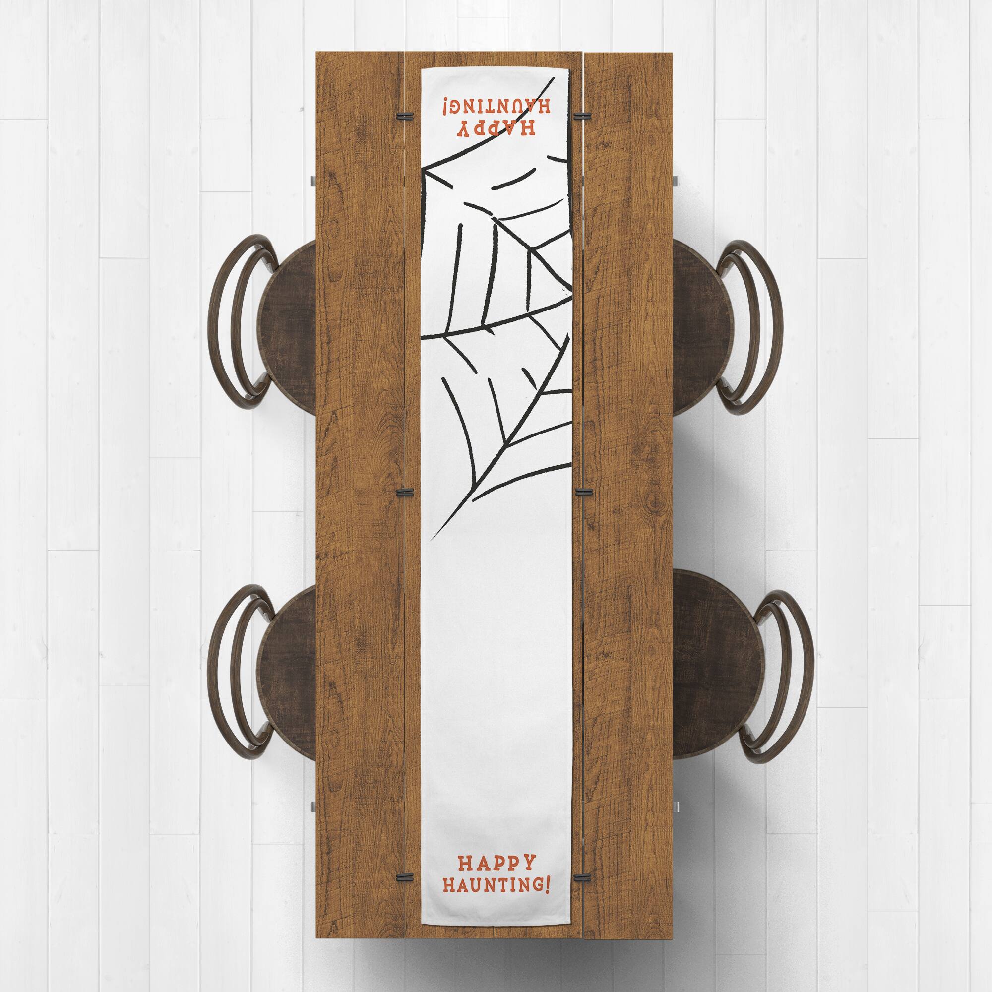 90" Happy Haunting Web Table Runner