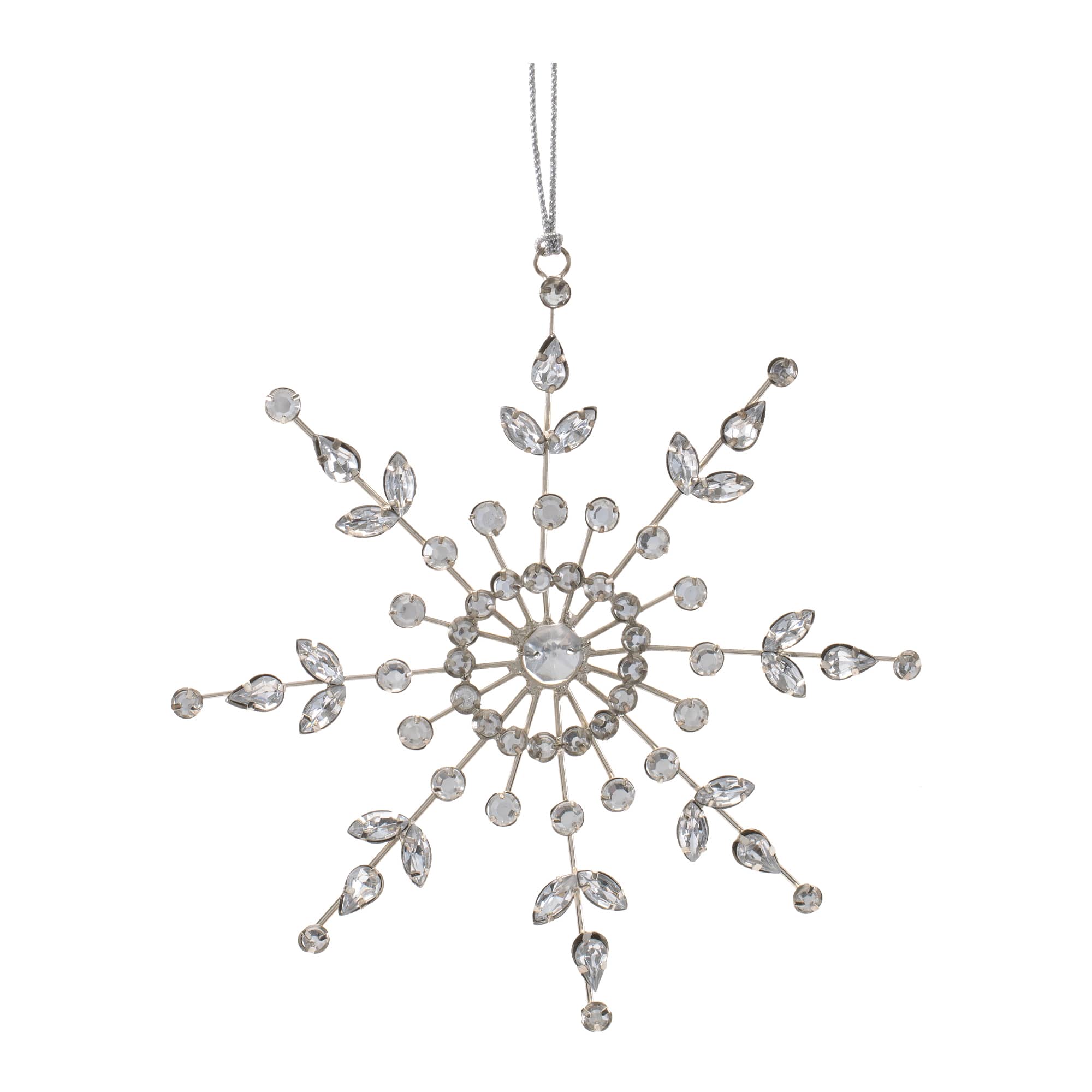 Melrose 7" Silver Snowflake Ornaments, 12ct.