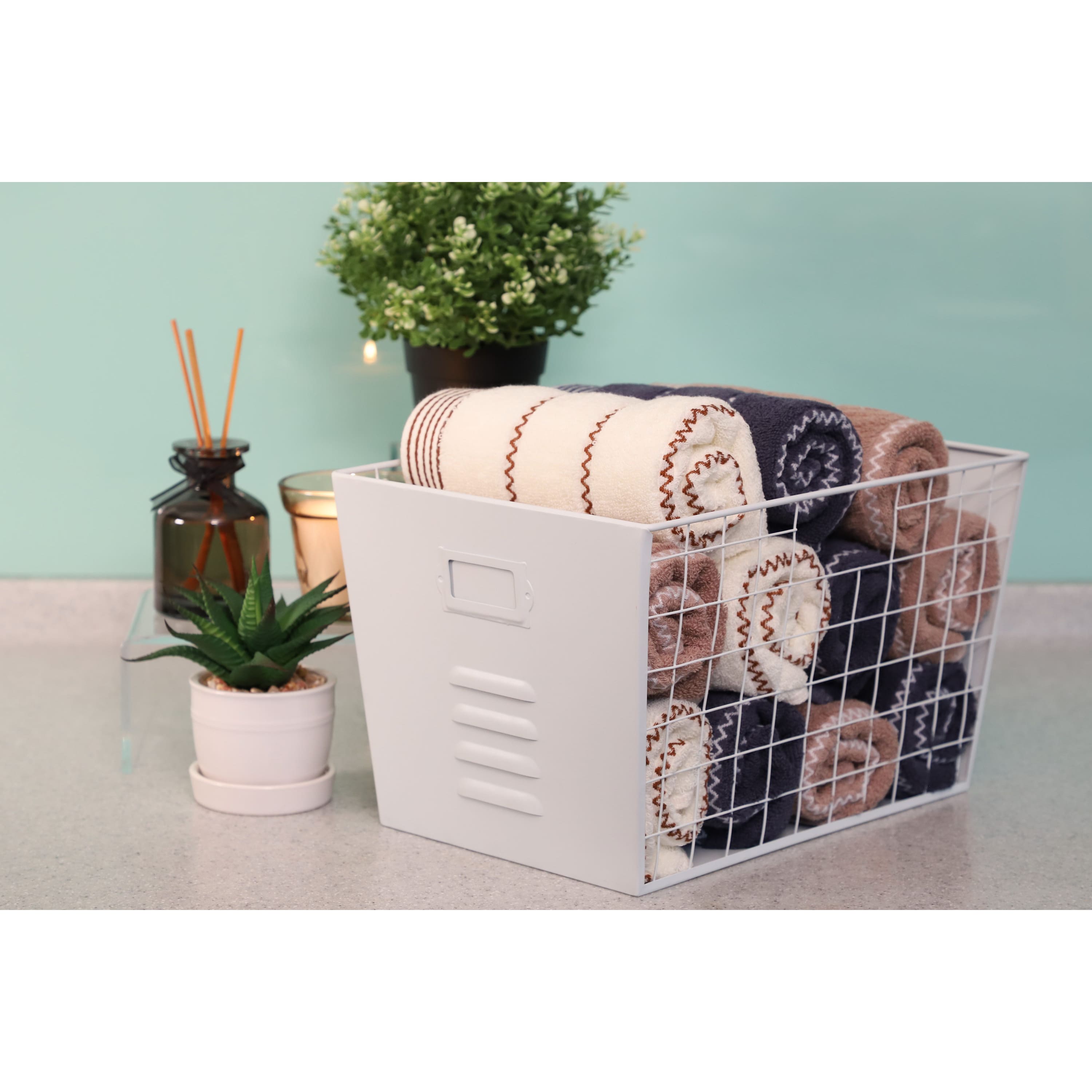 6 Pack: 13" White Wire Multifunctional Basket