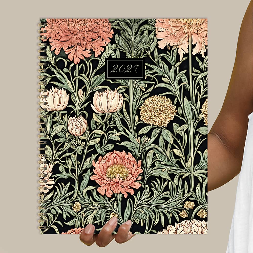 2027 Formal Flowers Large Weekly Monthly Planner