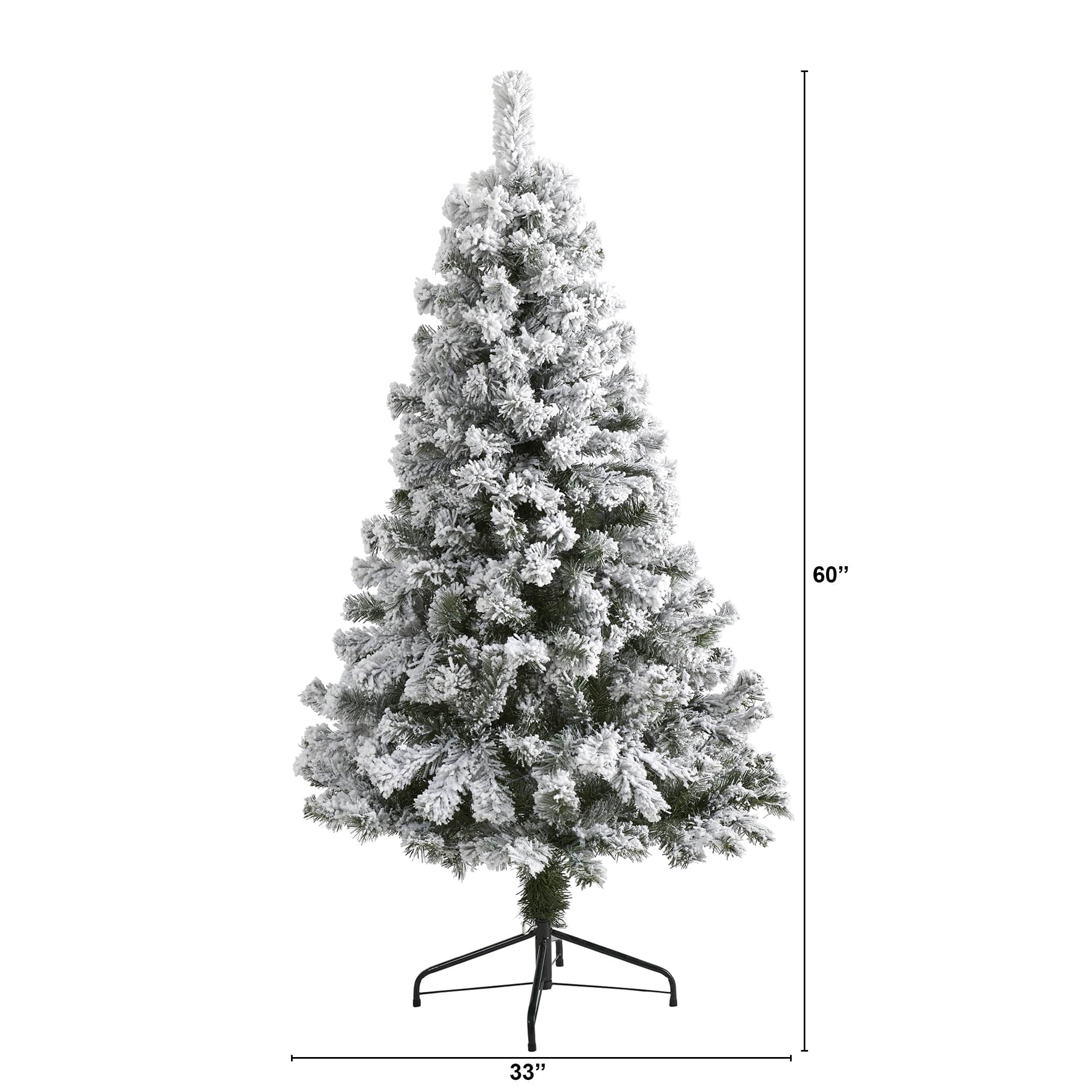 5ft. Unlit Flocked West Virginia Fir Artificial Christmas Tree