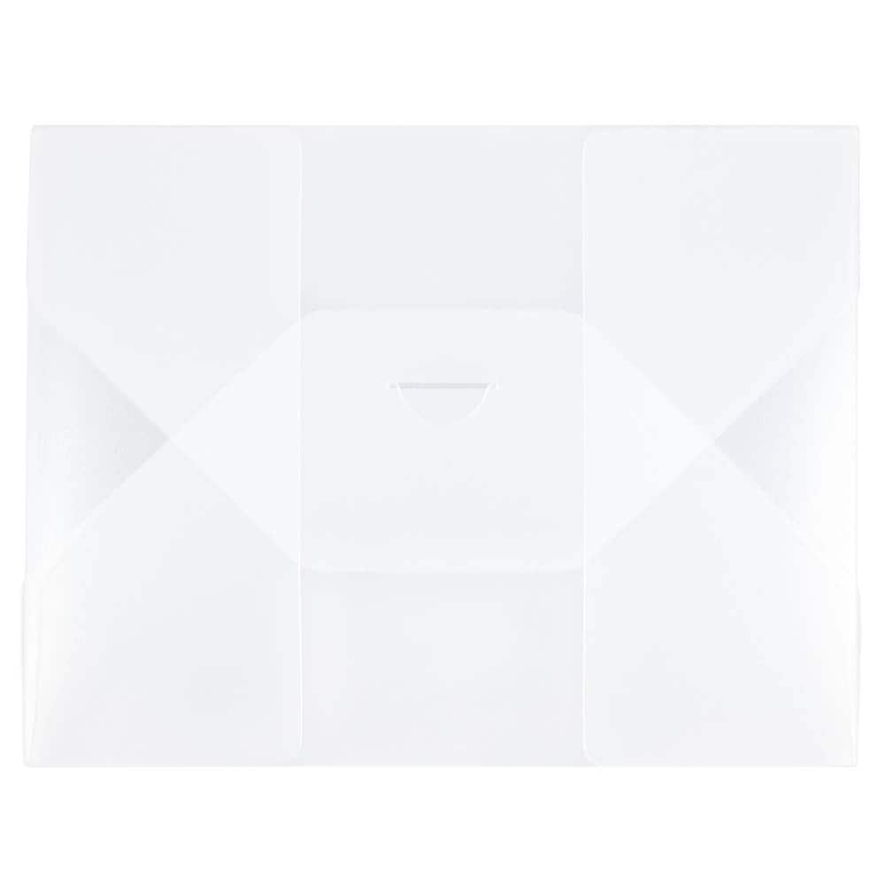 JAM Paper 7" x 9.25" Clear Frost Tuck Flap Closure Plastic Envelope