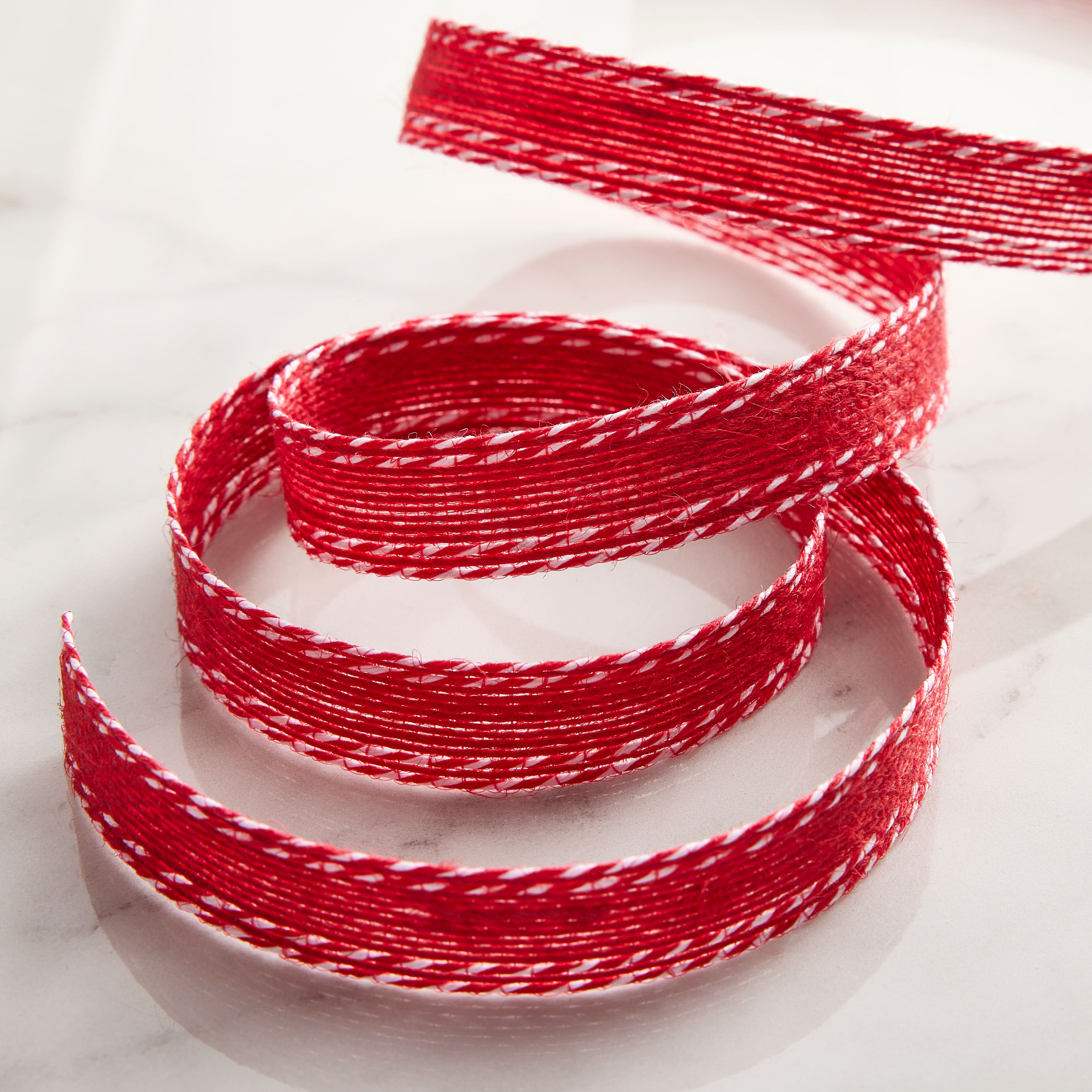 12 Pack: 5/8'' x 4yd. Jute Twist Edge Ribbon by Celebrate It®