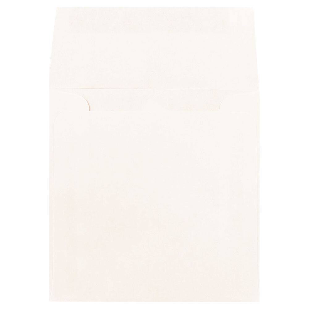 JAM Paper 6.5" x 6.5" Natural White Square Invitation Envelopes