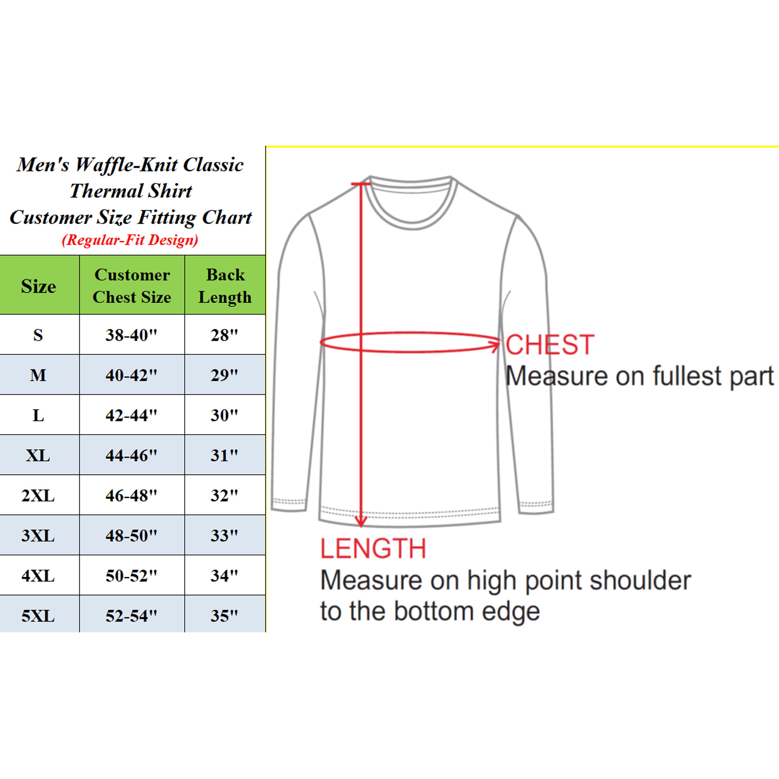 Galaxy by Harvic Long Sleeve Classic Men's Thermal Shirt 3 Pack