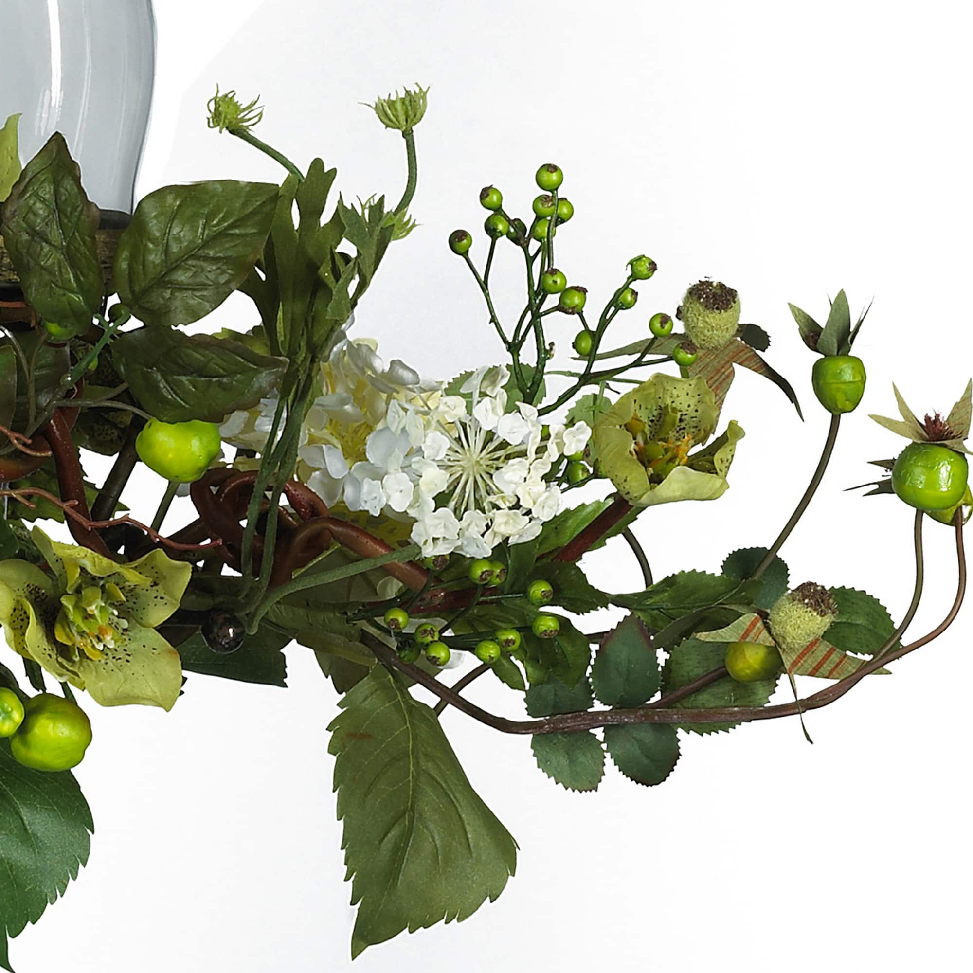 12.5" Hydrangea Triple Candelabrum Centerpiece