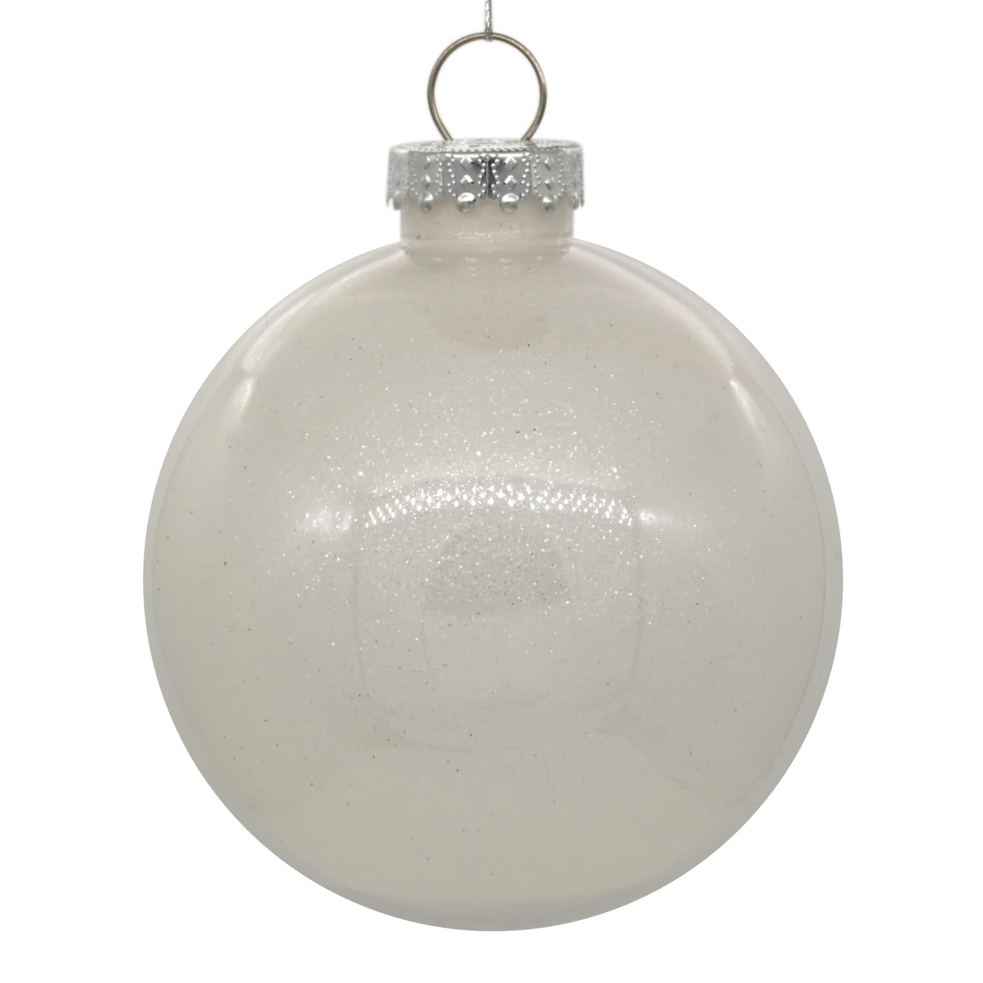 Vickerman 4.75" White Ball Christmas Ornaments, 4ct.