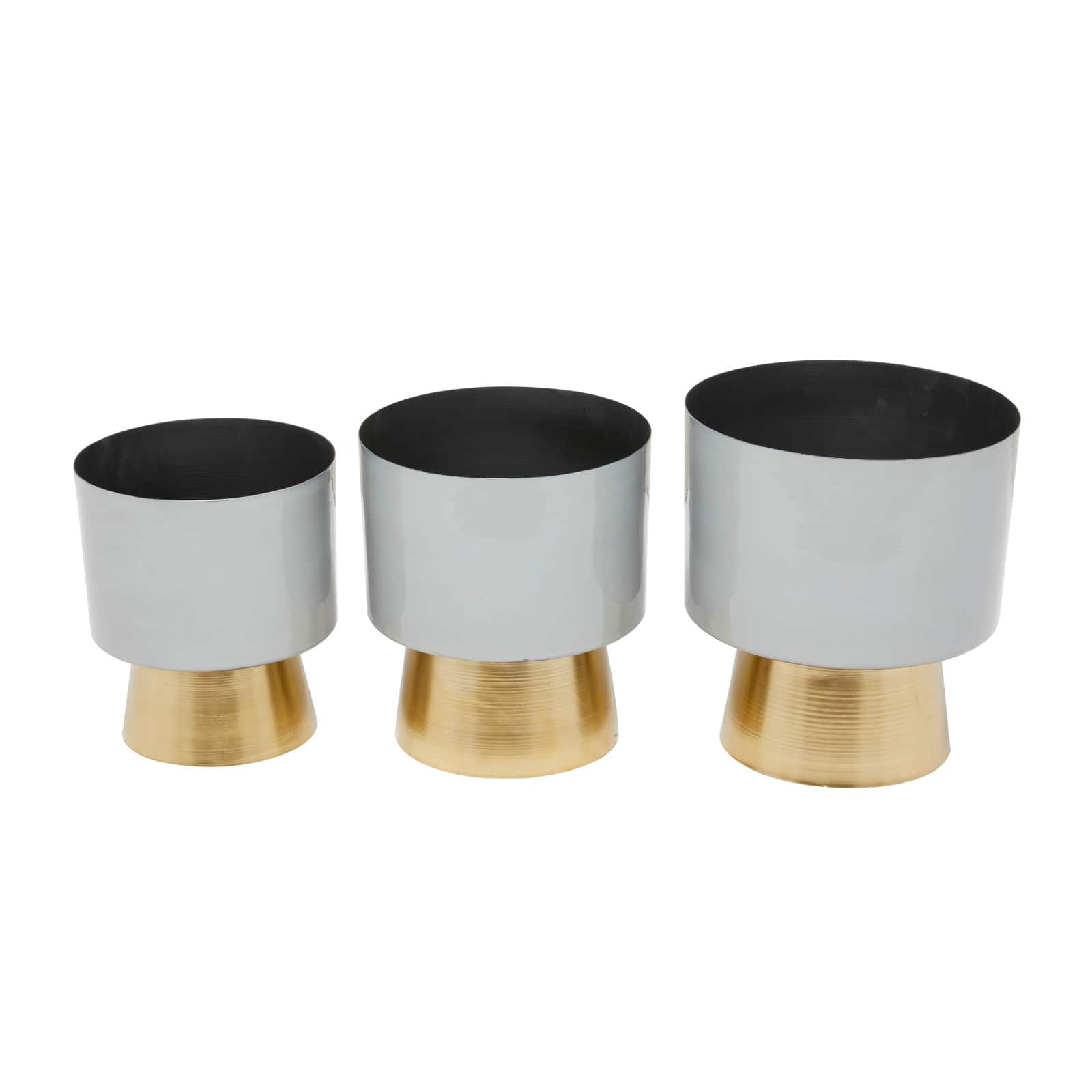 Grey Modern Planter, Set of 3" 11", 10", 9"