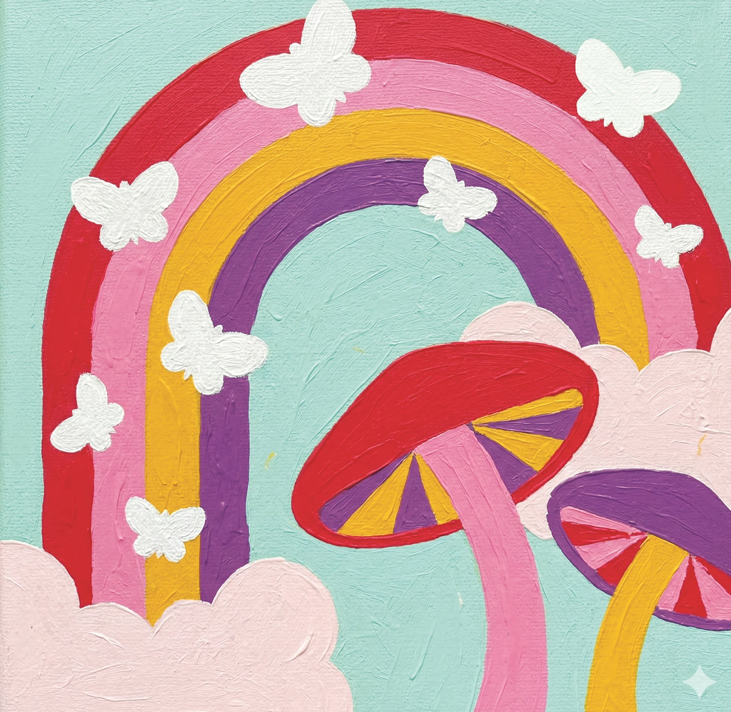 Vivid by Brea Reese® Spring Rainbow Acrylic Paint-by-Number Kit