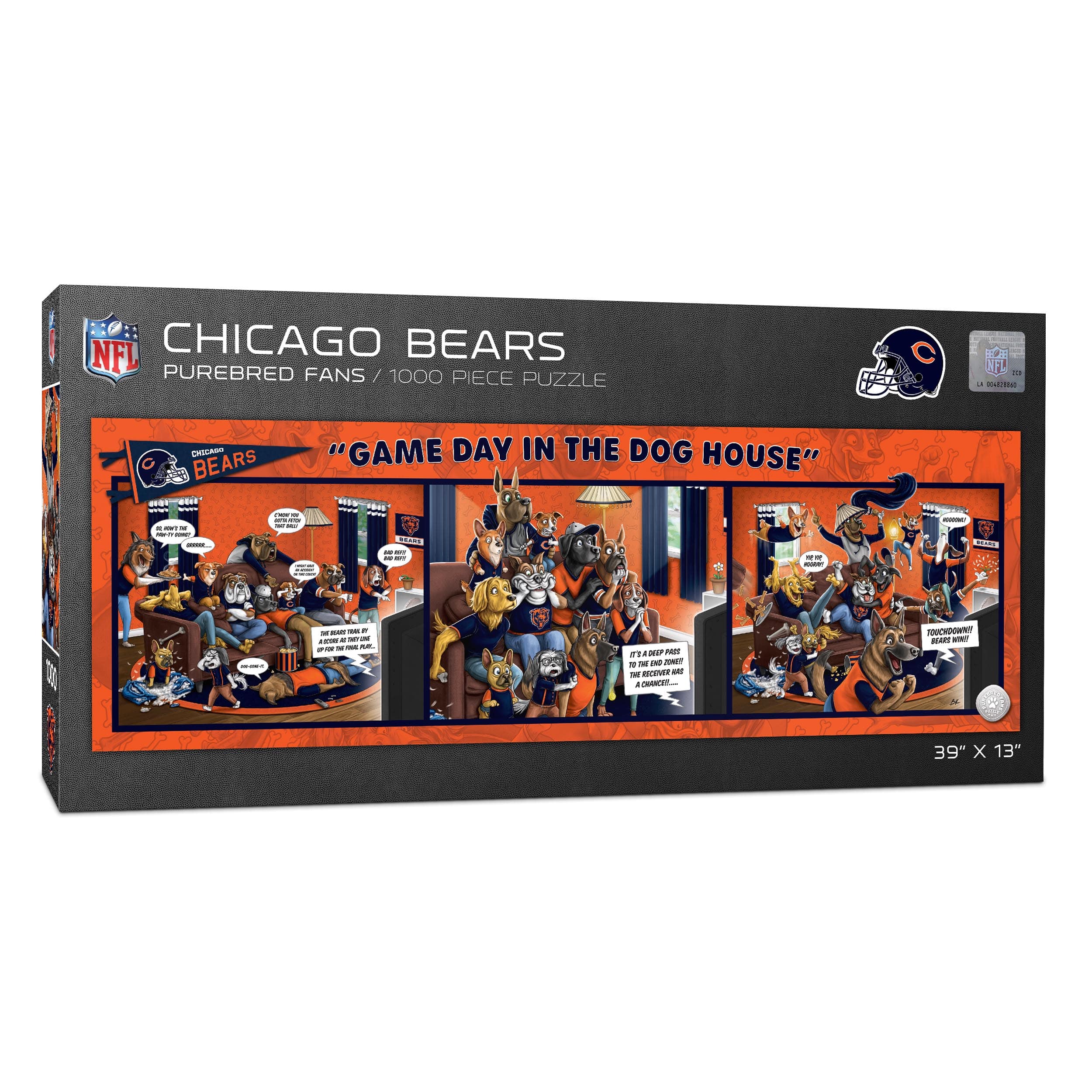 NFL Game Day in the Dog House 1,000 Piece Puzzle