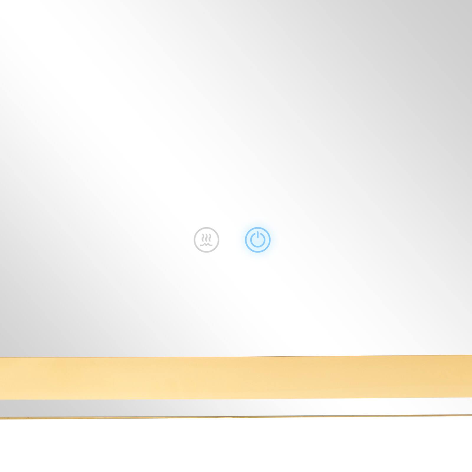 Clear Glass Modern Anti Fog Mirror, 47" x 2" x 30"