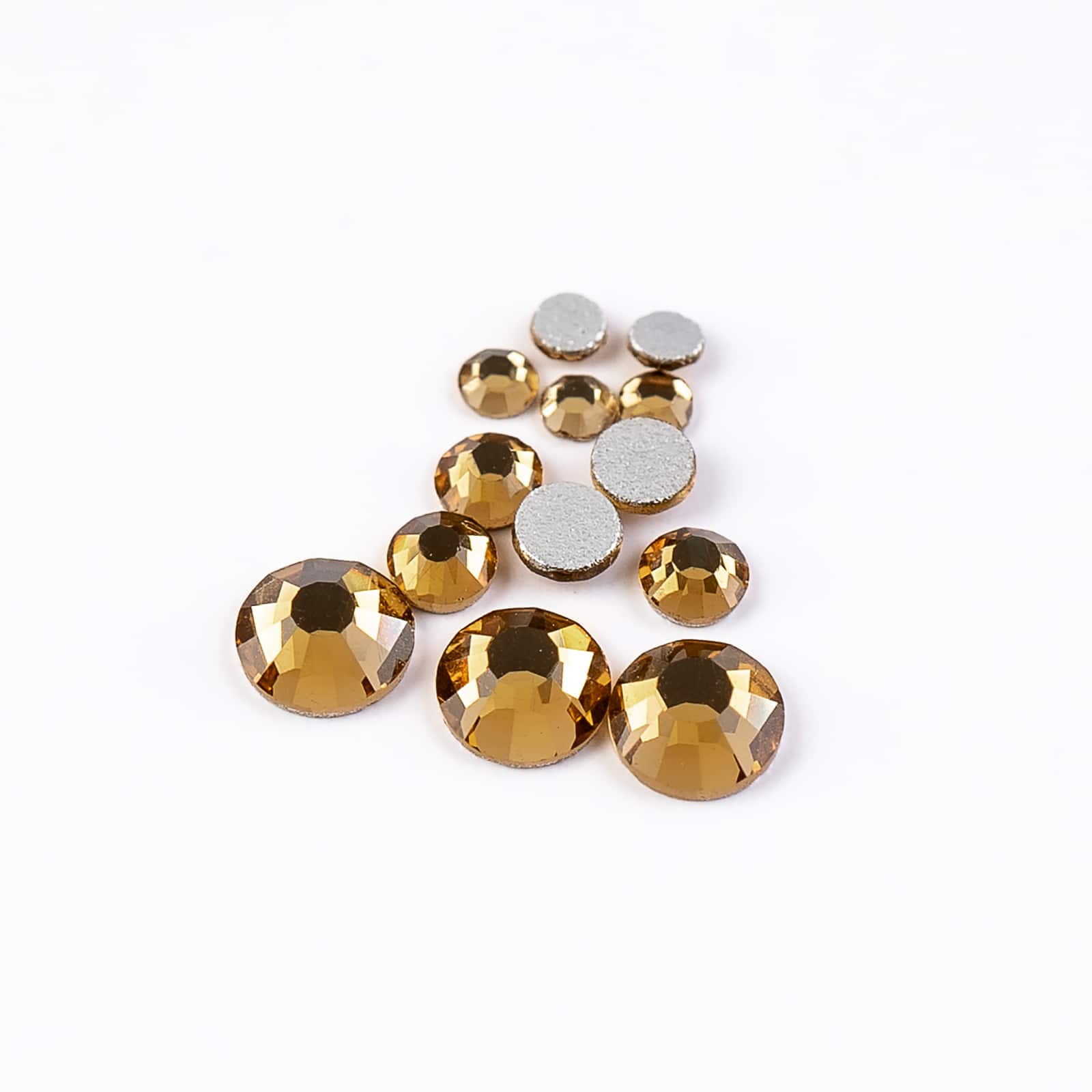 Crystal Lane DIY Assorted Glass Round Flatback Rhinestones Combo