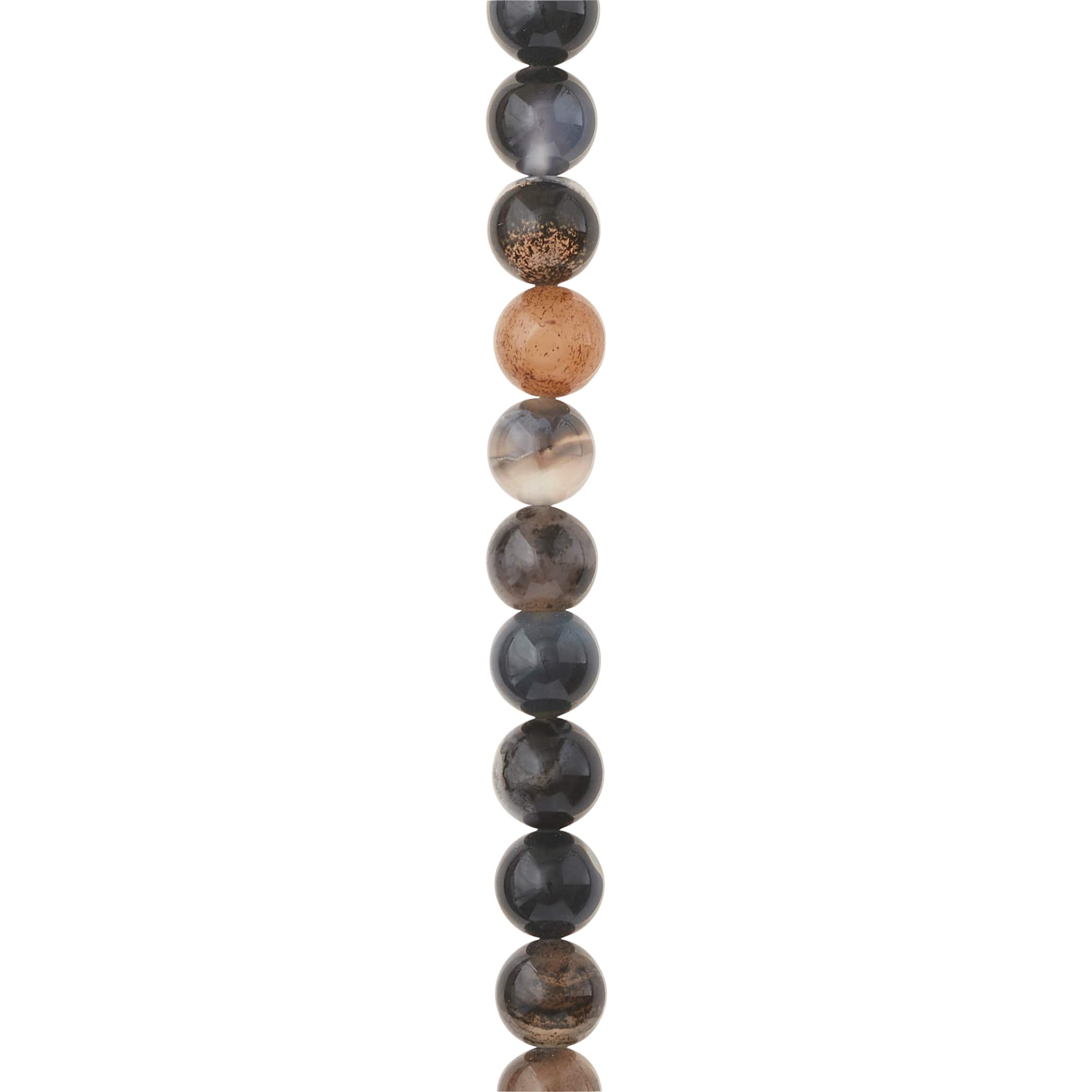 12 Pack: Tuxedo Agate Round Beads, 8mm by Bead Landing®