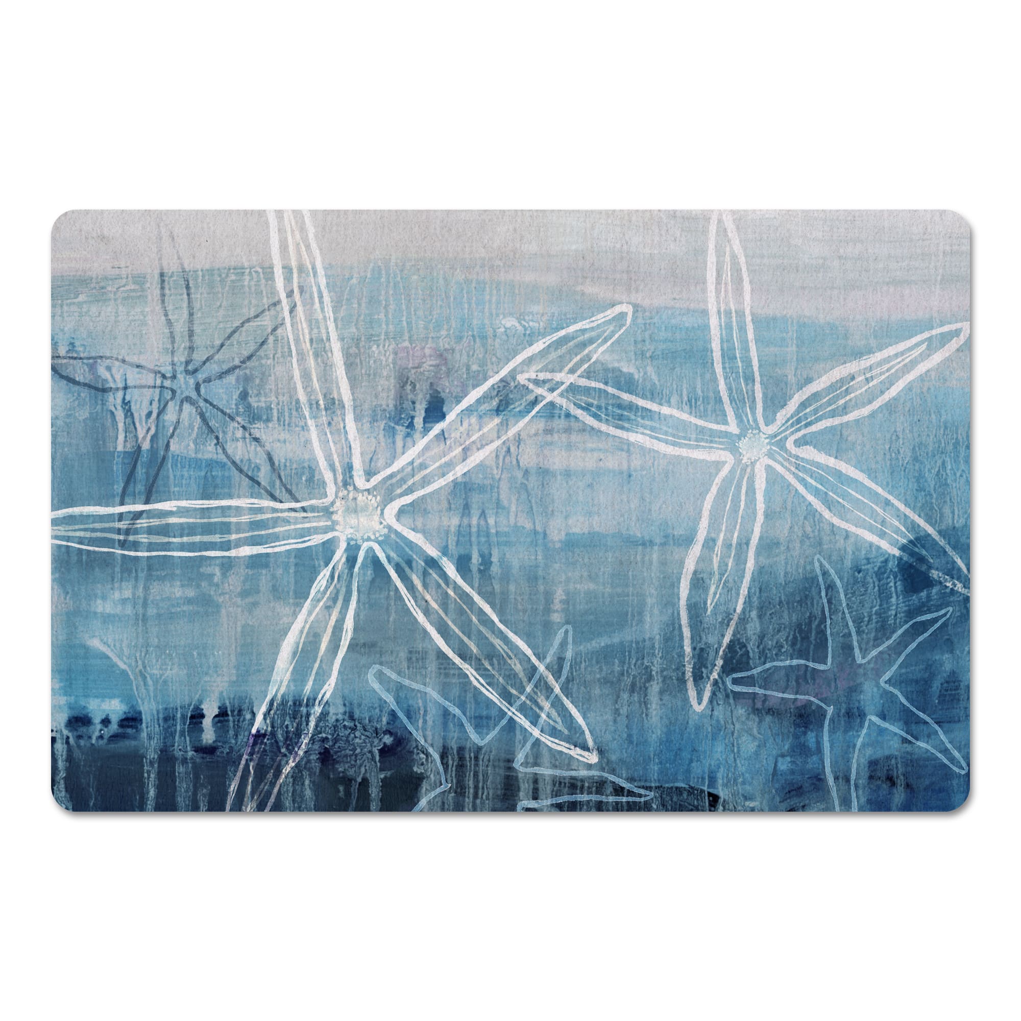 Drawn Starfish Floor Mat, 27" x 18"