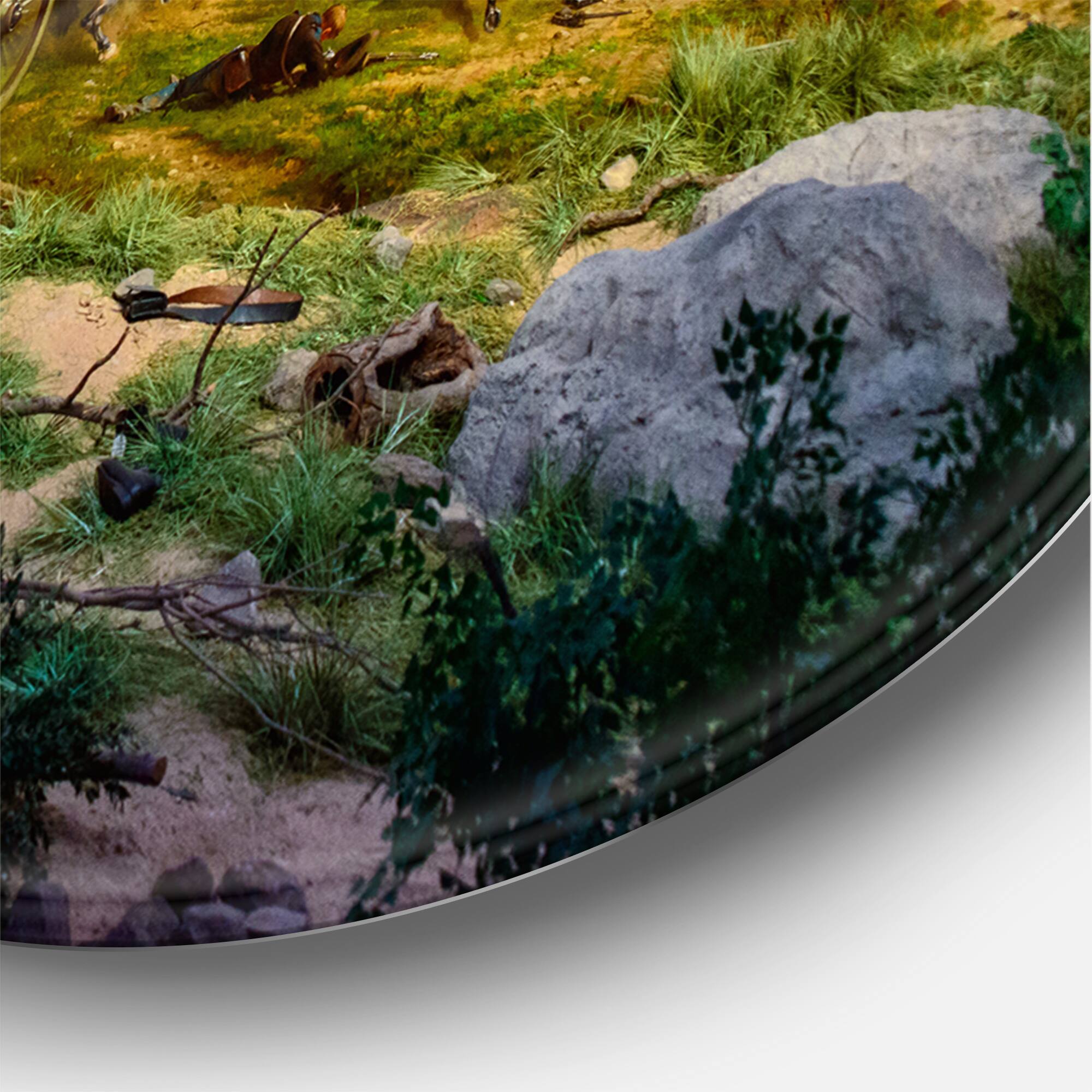Designart - Gettysburg National Military Park - Vintage Metal Circle Wall Art