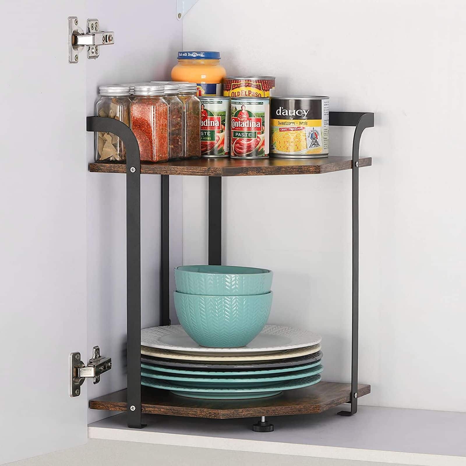 NEX™ Brown 2-Tier Freestanding Shelves