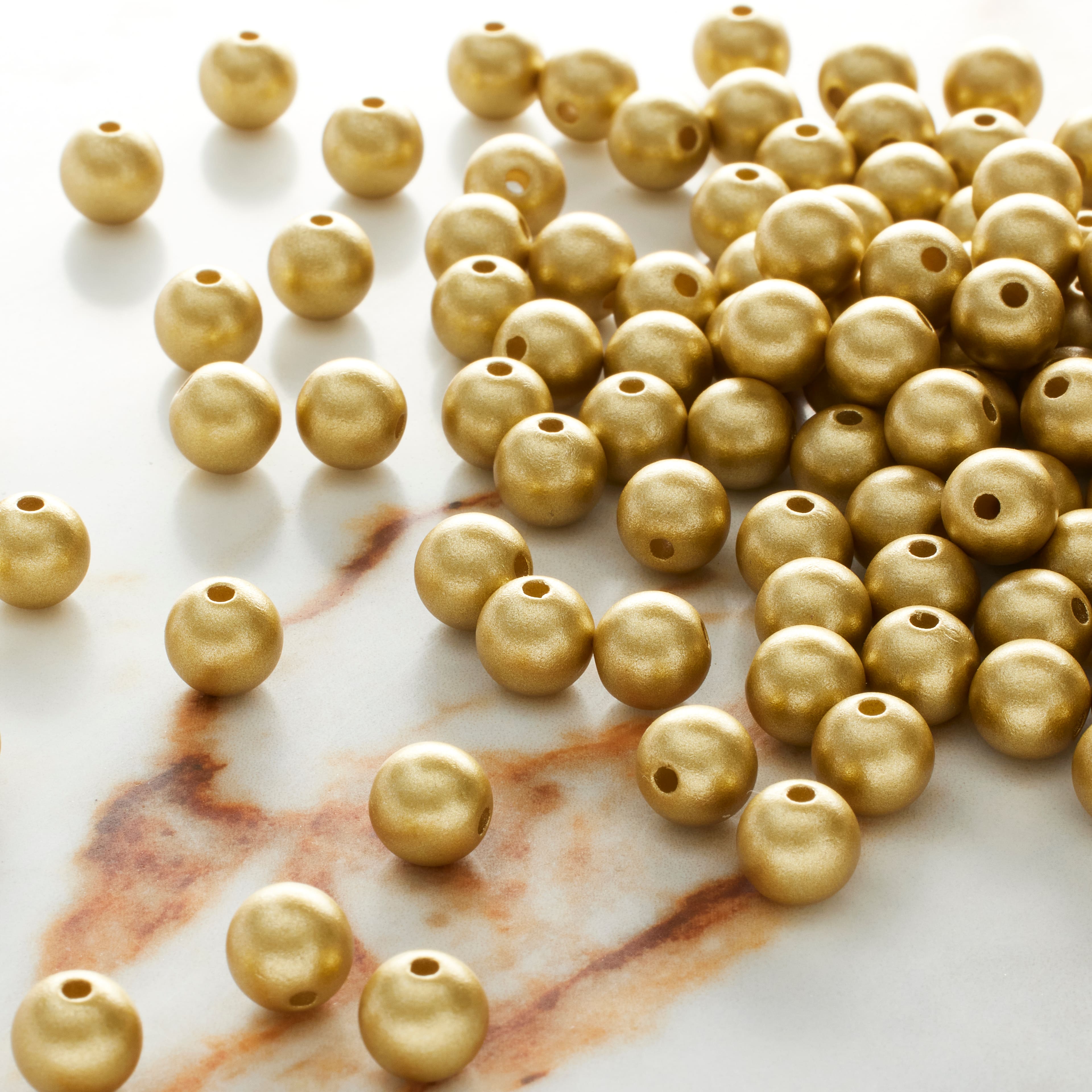 Matte Plastic Round Beads