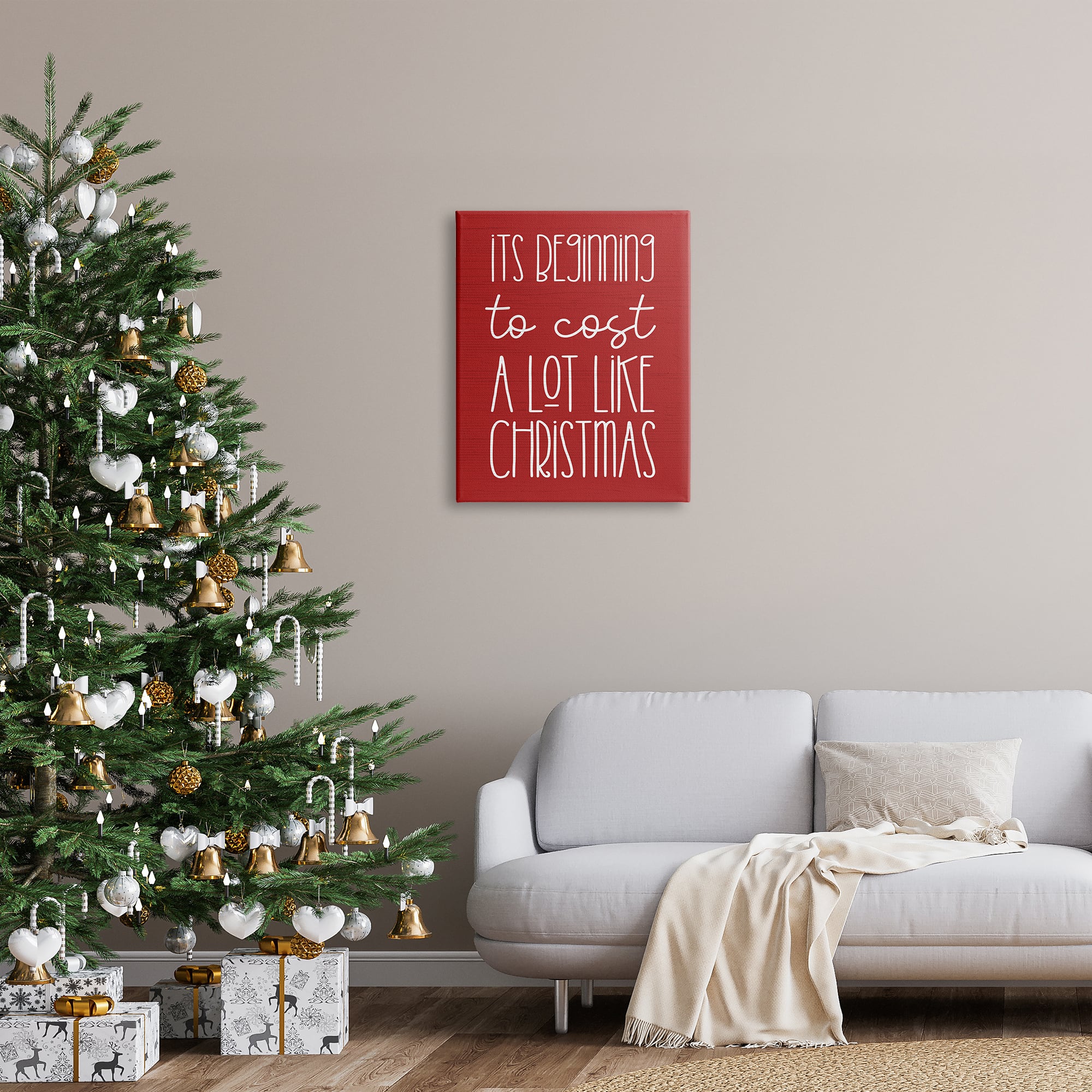 Stupell Industries Cost A Lot Like Christmas Funny Phrase Canvas Wall Art