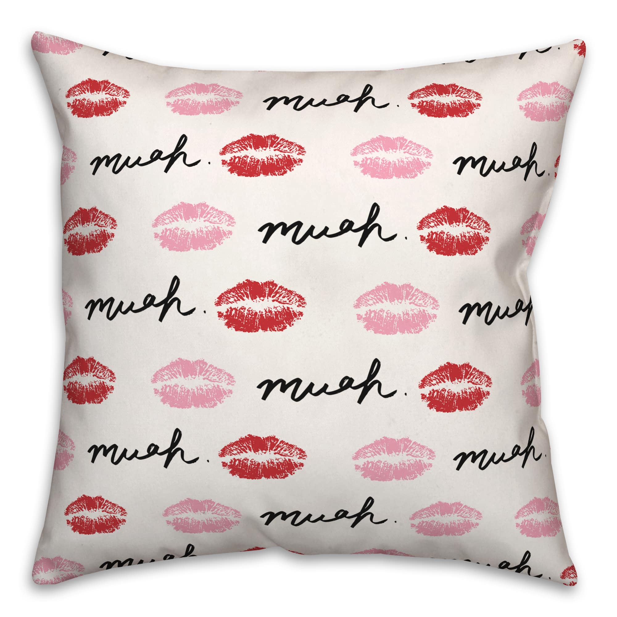 Muah Lips Throw Pillow