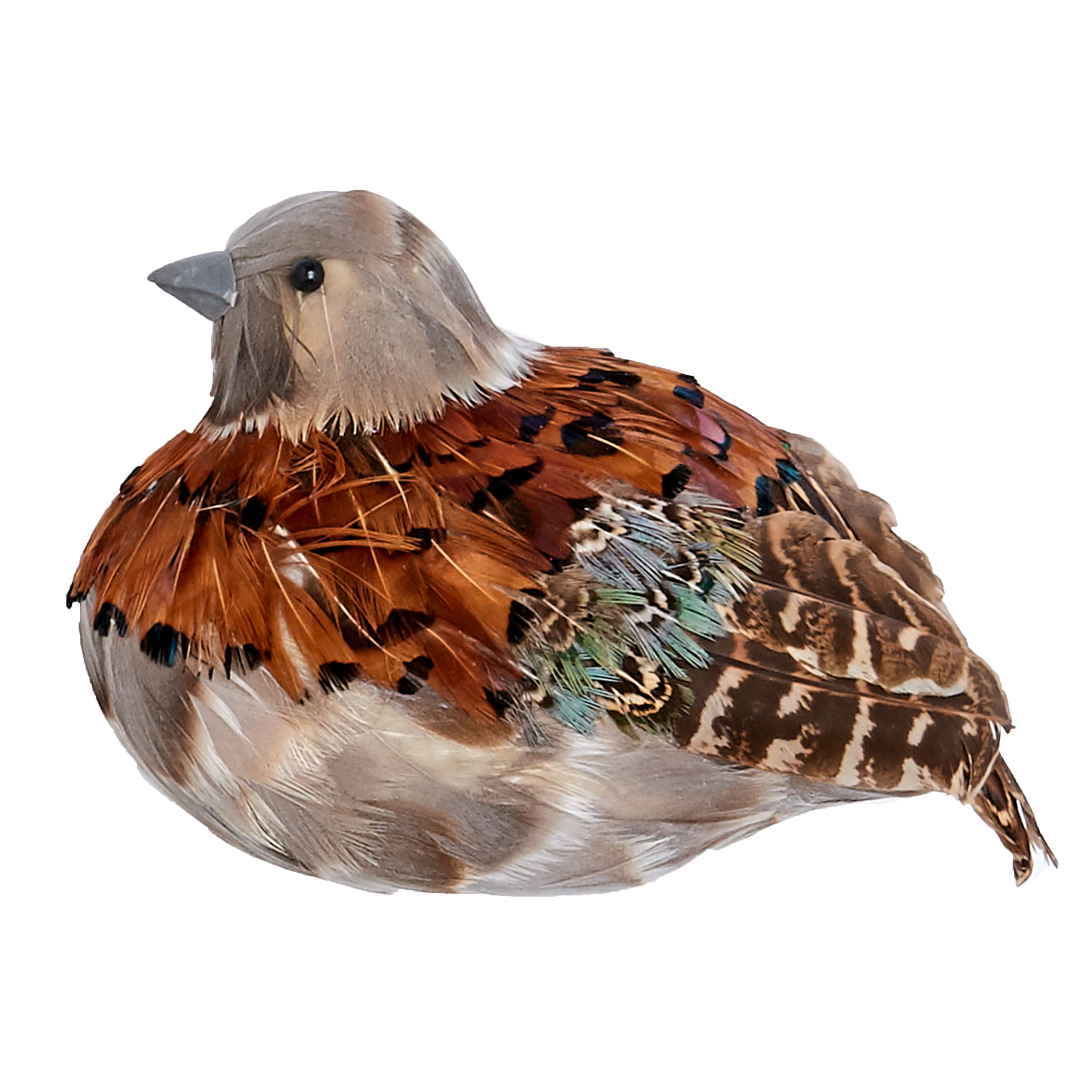 7" Artificial Feathered Partridge Tabletop Décor