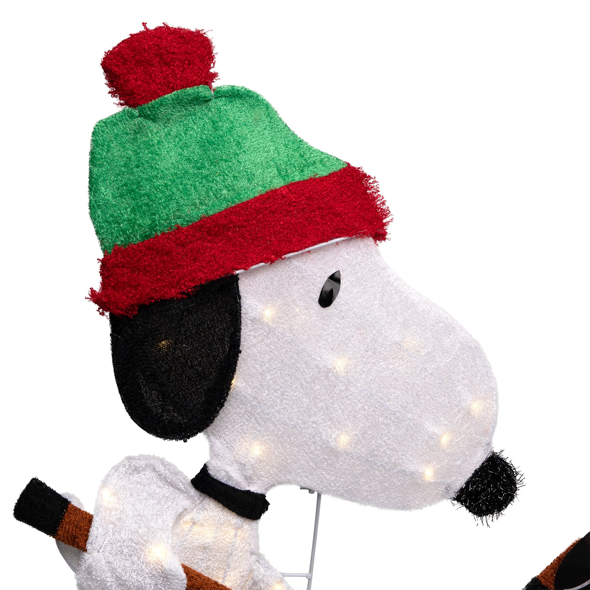 28" Lighted Snoopy & Woodstock Play Hockey Outdoor Christmas Yard Decoration