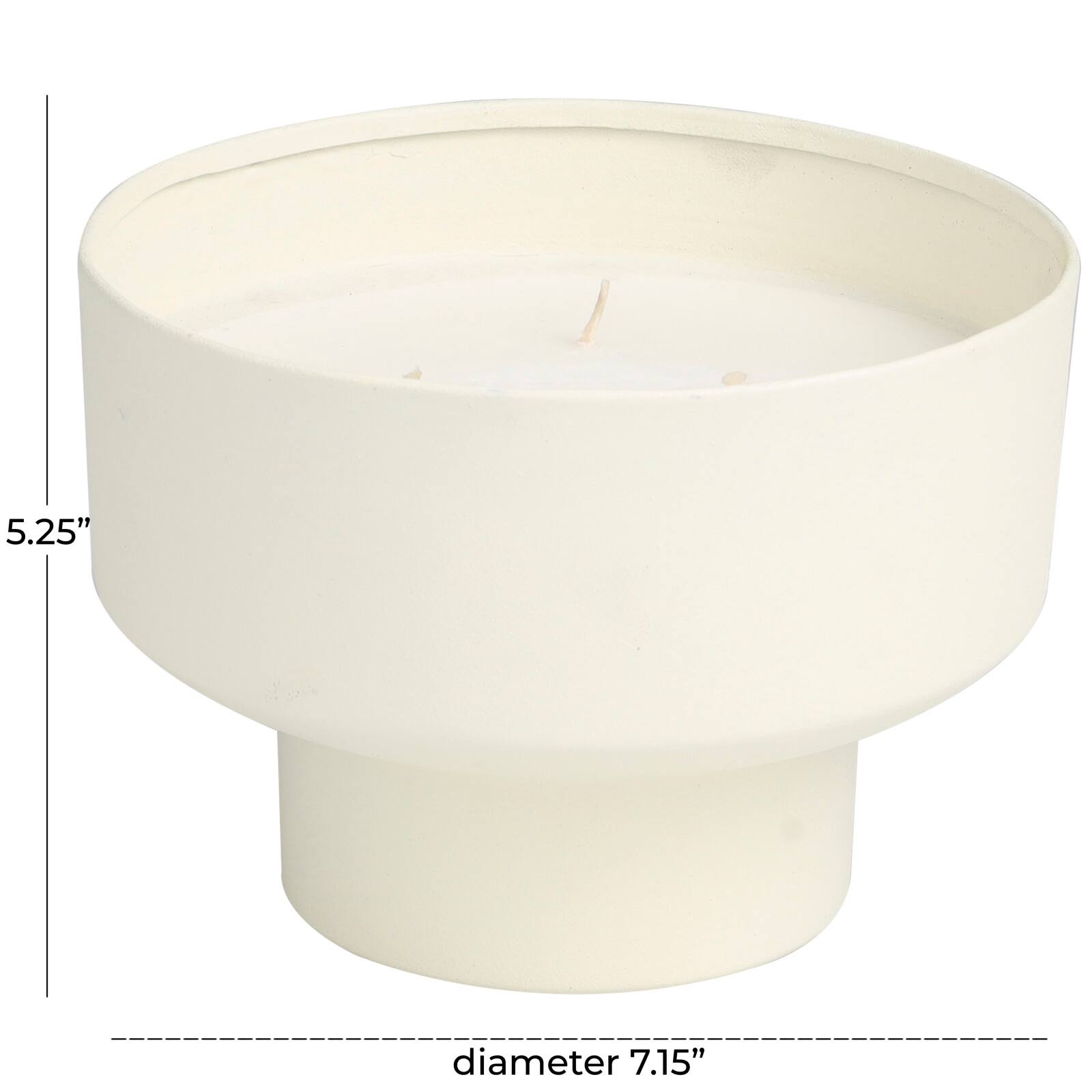 White Wax Cozy Cashmere Scented Candle with Elevated Matte White Container