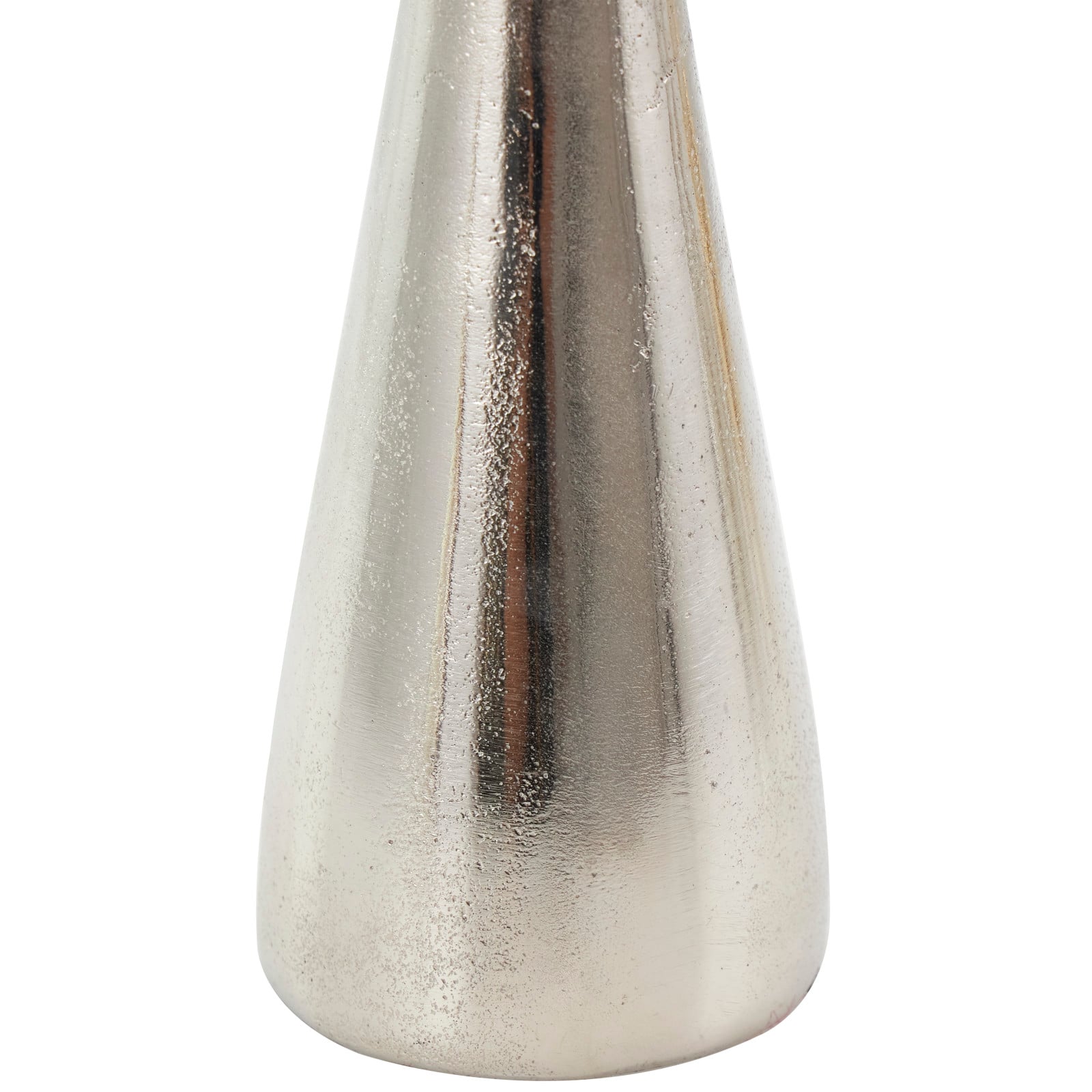 Silver Aluminum Taper Candle Holder Set