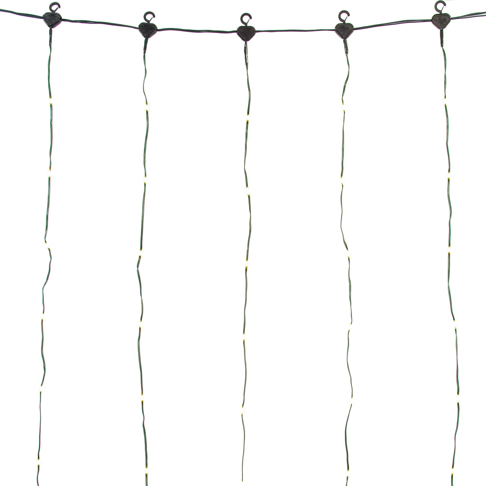 Vickerman 10ft. x 10ft. Remote Controlled LED Curtain End-Connecting Light Set