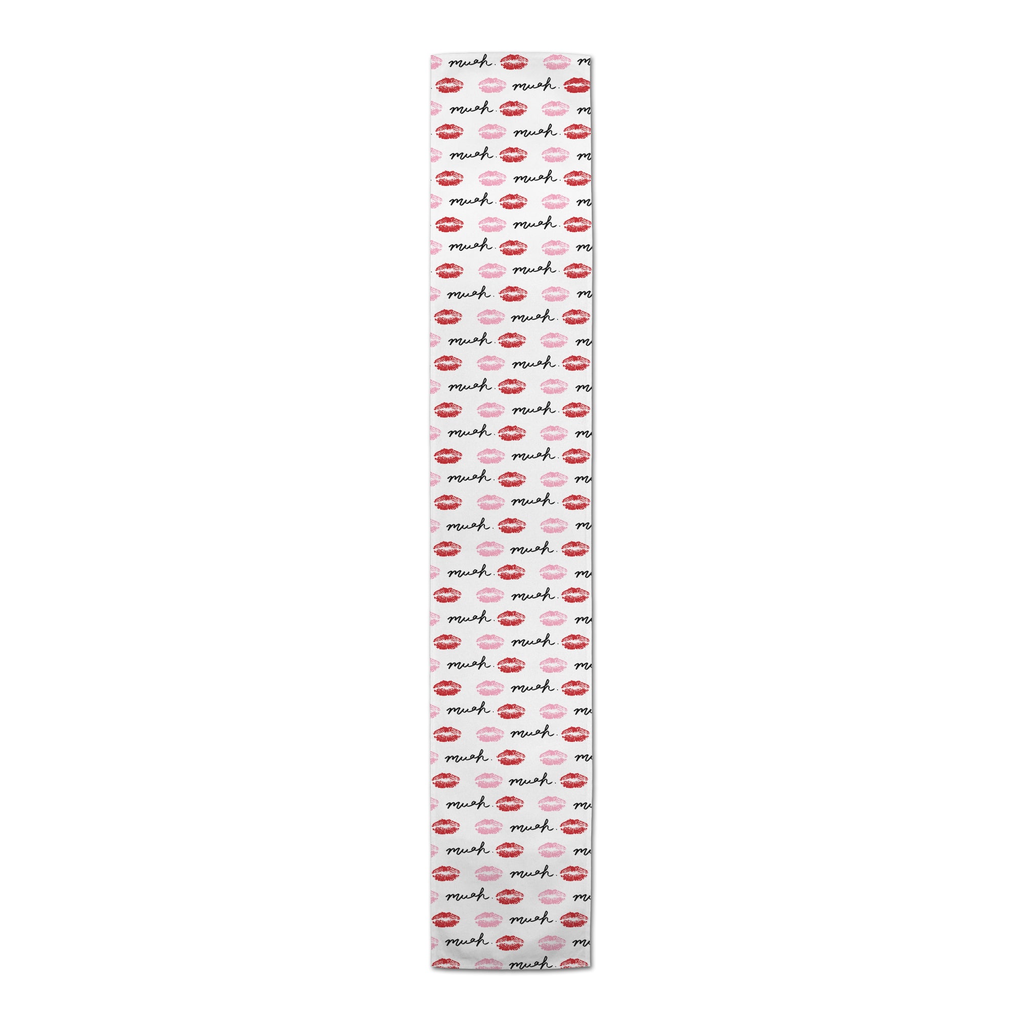 90" Pink & Red Lips Poly Twill Table Runner