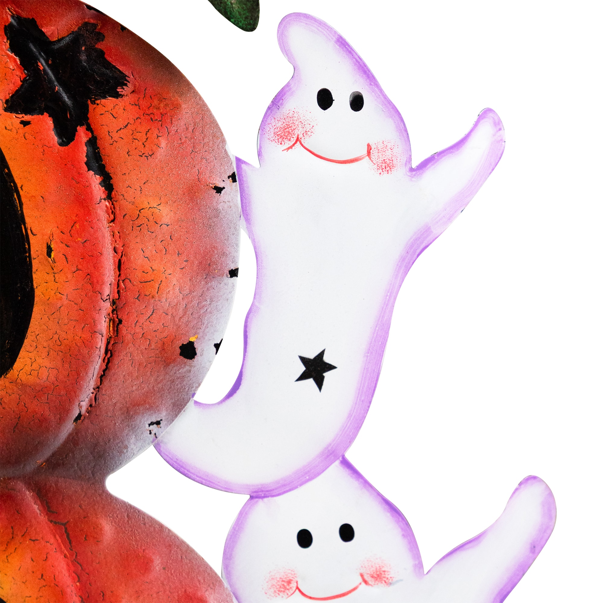 33" Orange & Black Stacked Pumpkins Outdoor Halloween Decoration