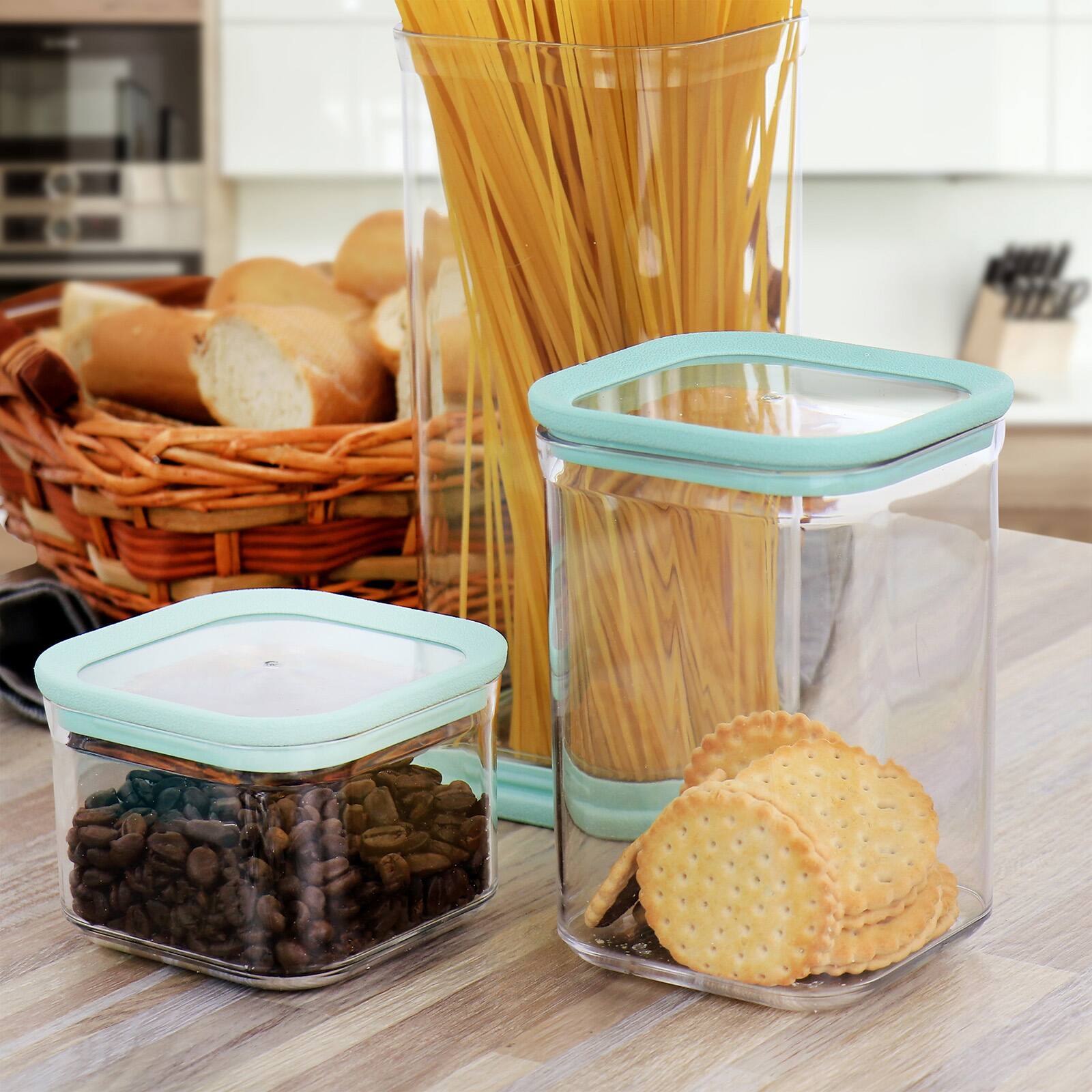 Martha Stewart Mint Green Plastic Stackable Container Set