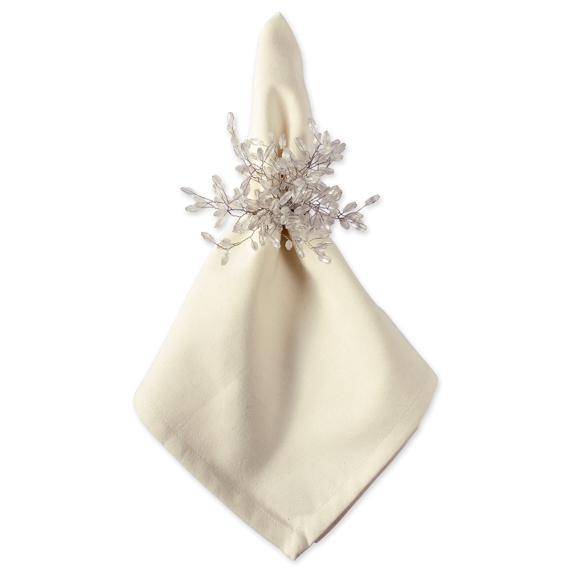 DII® Silver Beaded Burst Napkin Rings, 6ct.