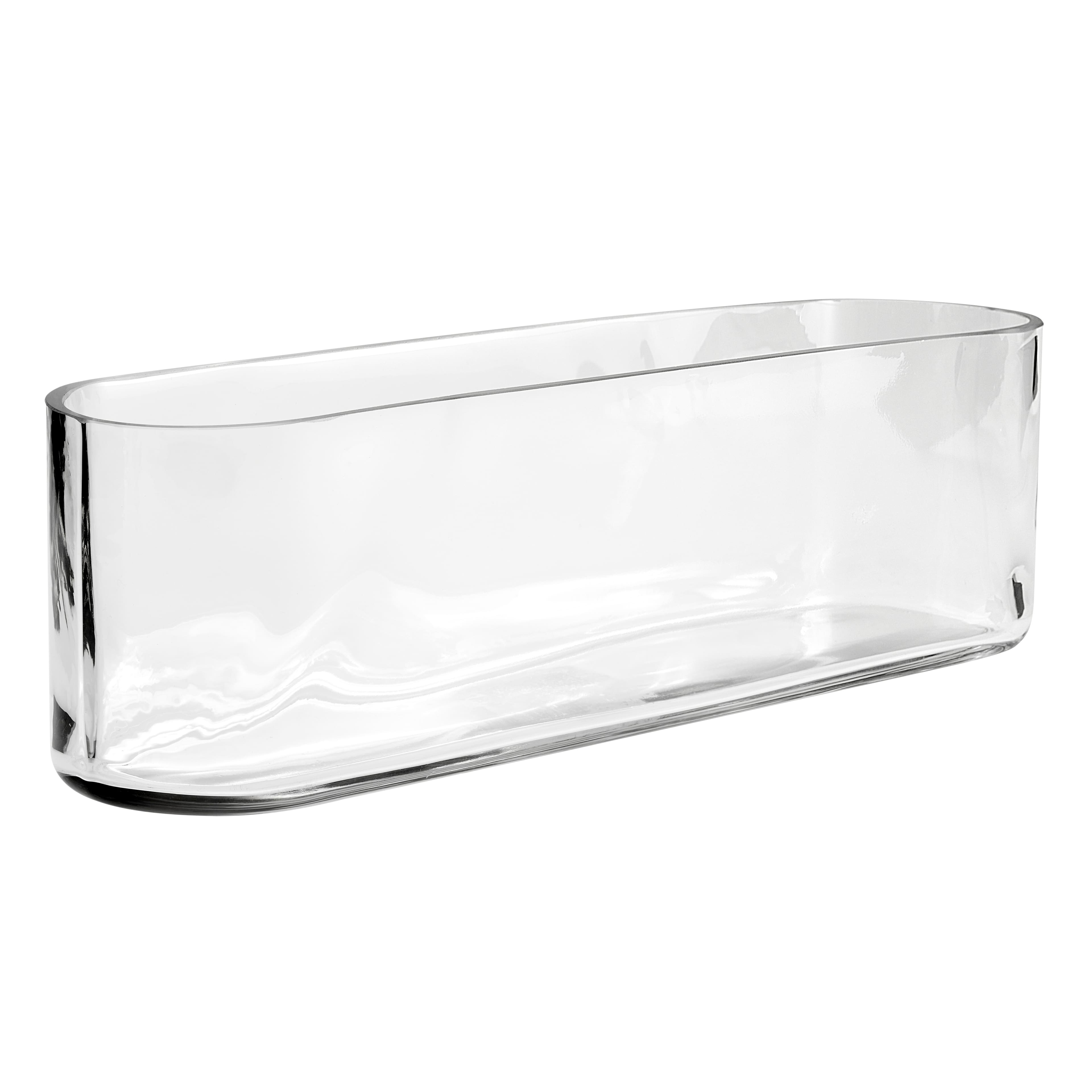 13" Clear Oval Glass Vase by Ashland®
