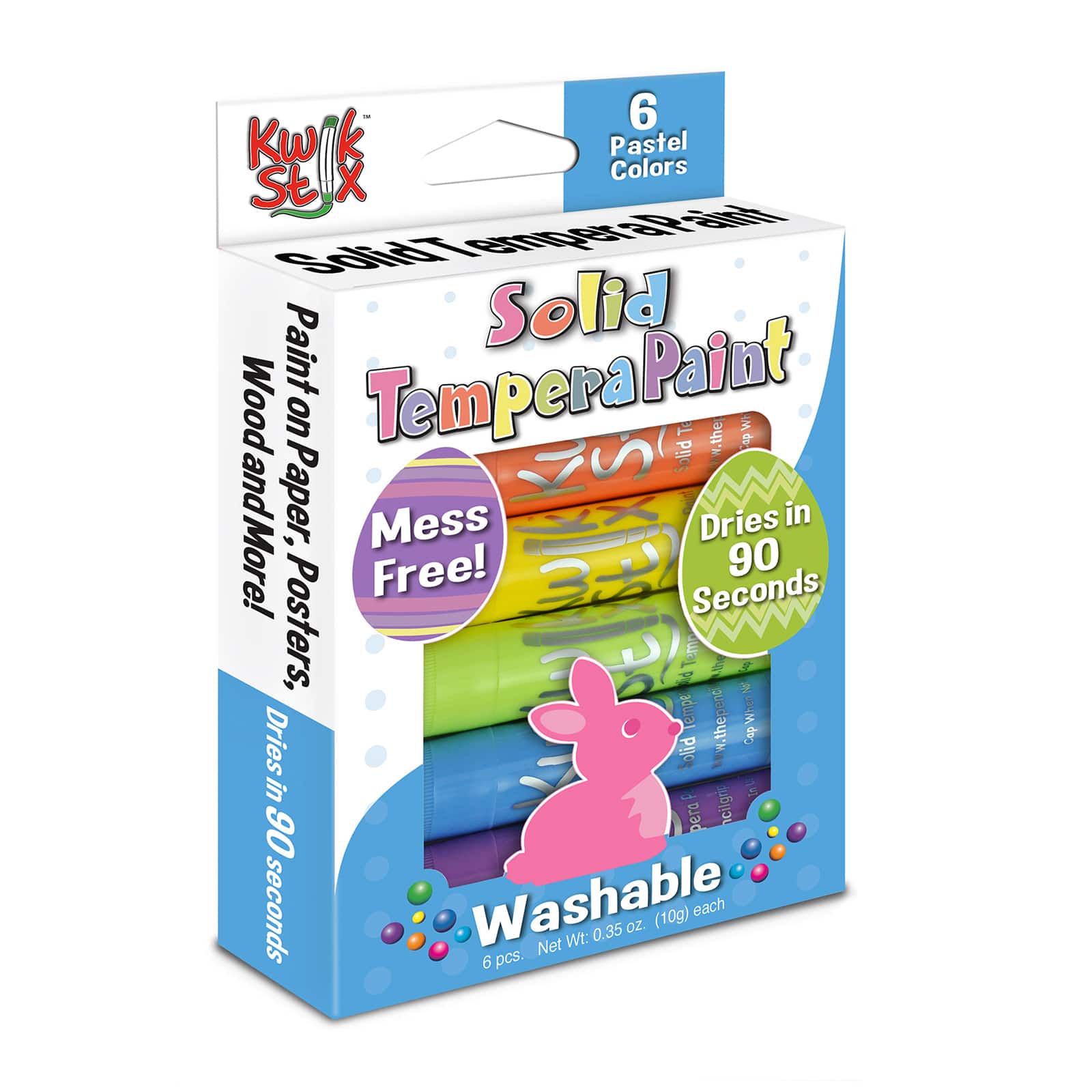 Kwik Stix™ Easter Edition Tempera Paint Sticks, 3 Packs of 6