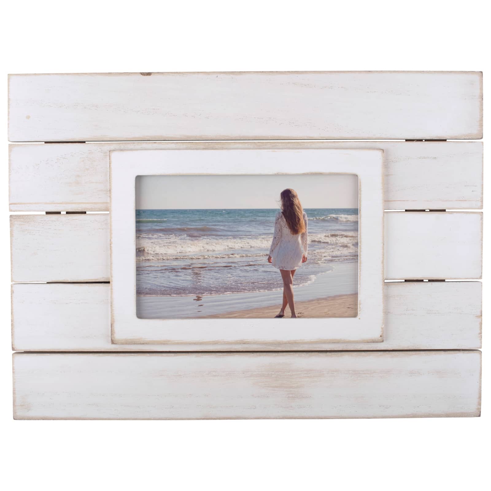 DII® White Shiplap 4" x 6" Picture Frame